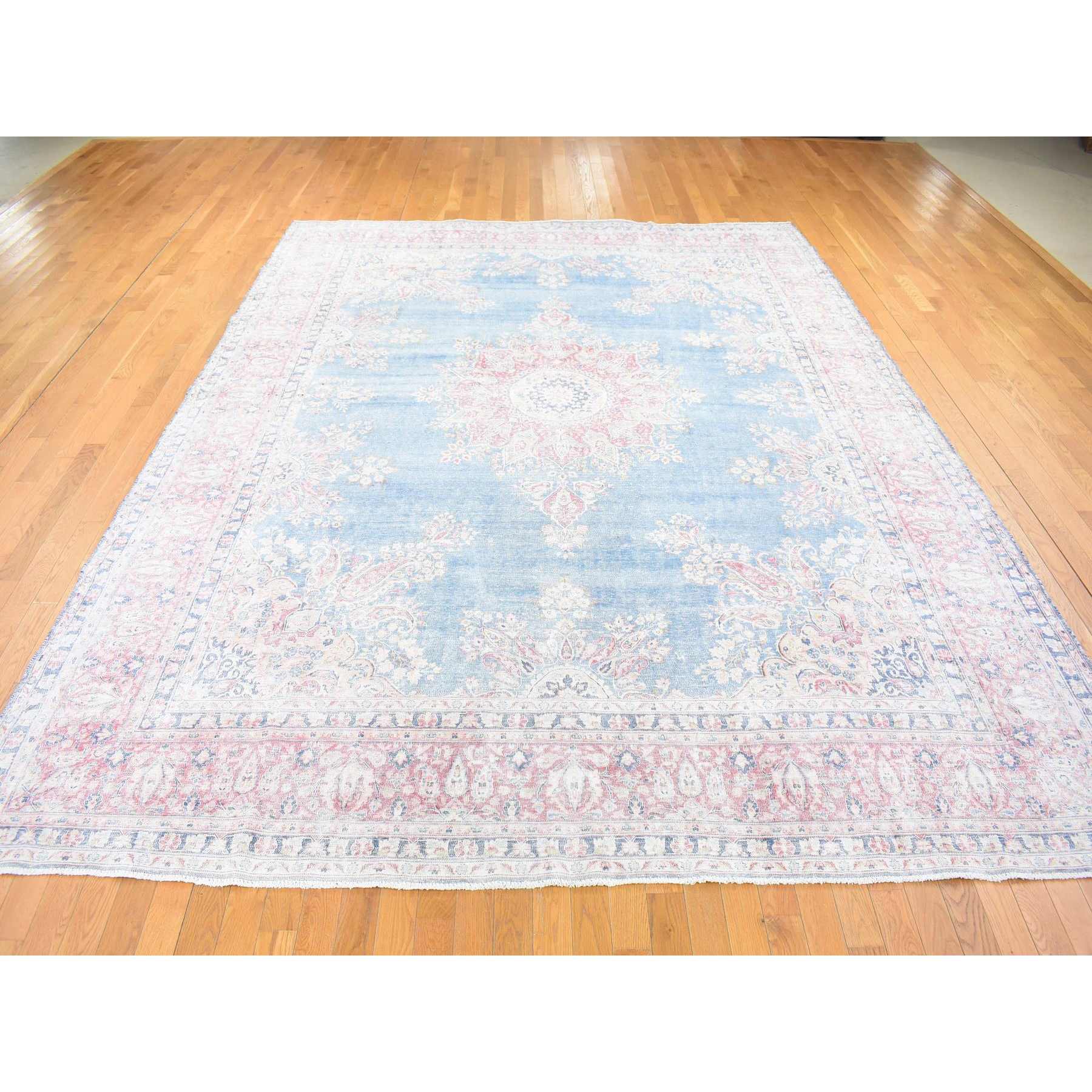 Overdyed-Vintage-Hand-Knotted-Rug-400695