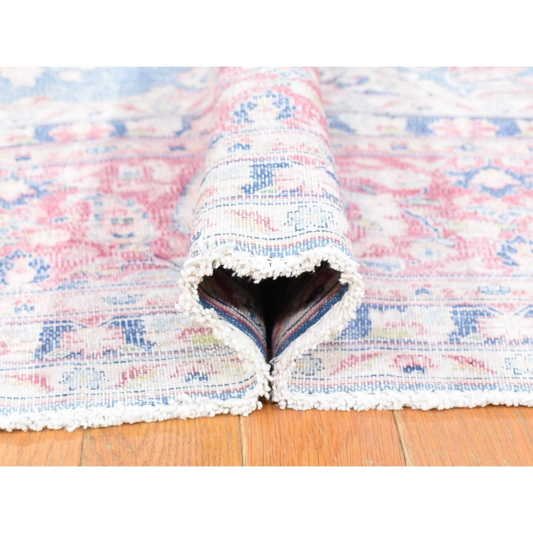 Overdyed-Vintage-Hand-Knotted-Rug-400695