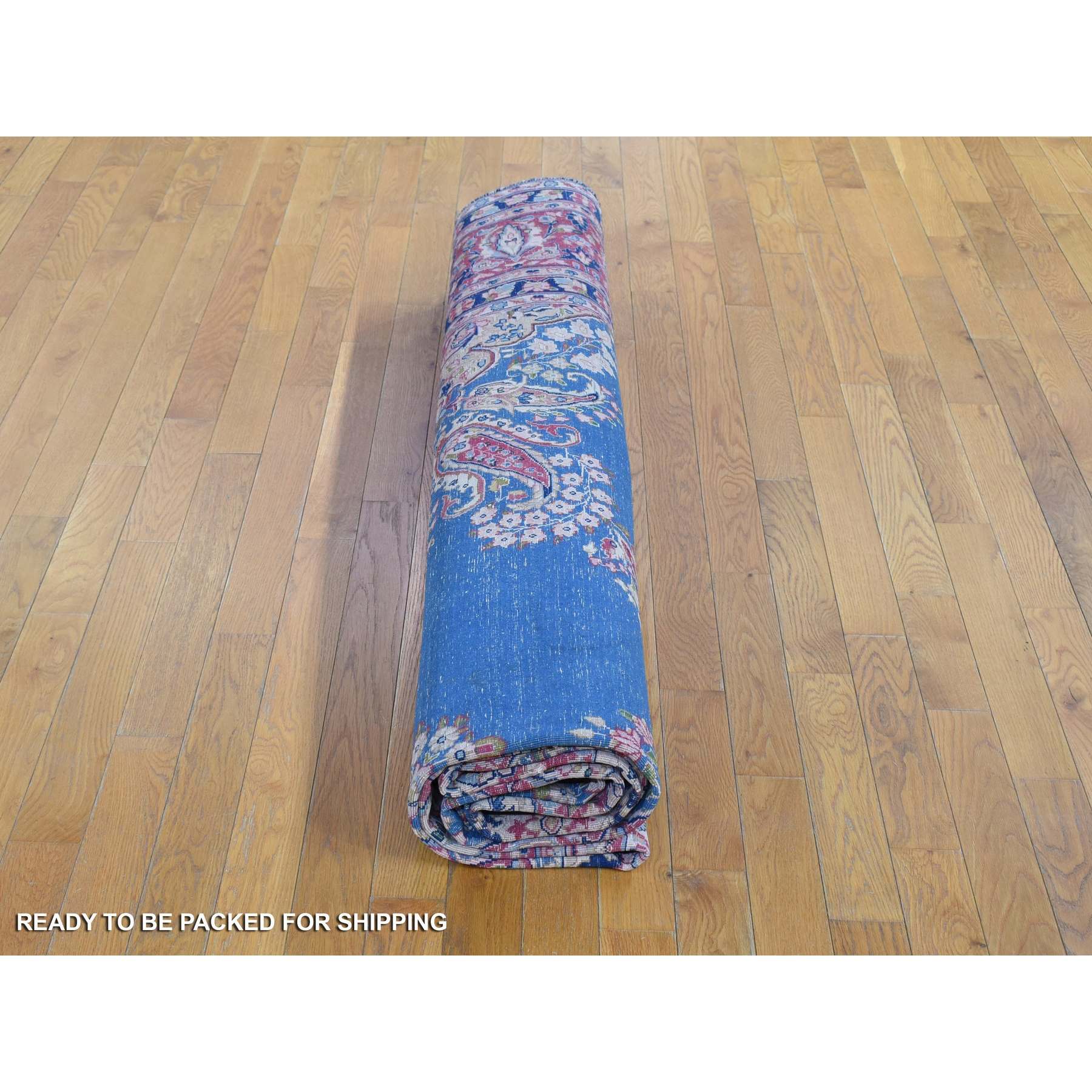 Overdyed-Vintage-Hand-Knotted-Rug-400695