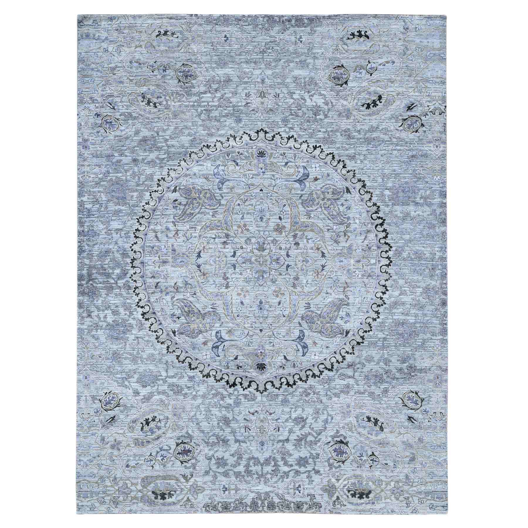 Transitional-Hand-Knotted-Rug-402255