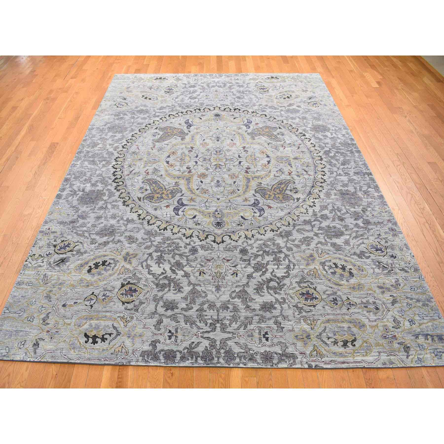 Transitional-Hand-Knotted-Rug-402255
