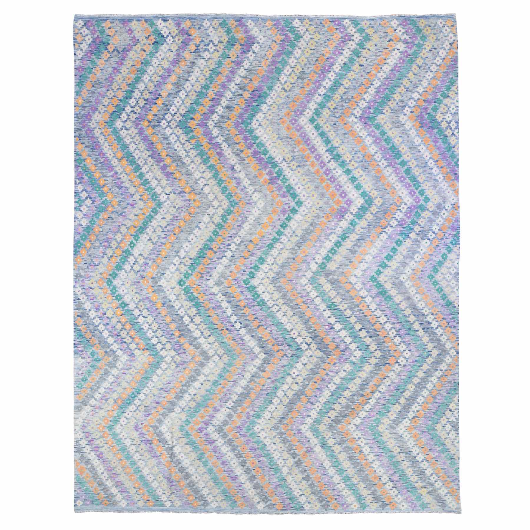 Tribal-Geometric-Hand-Knotted-Rug-400425