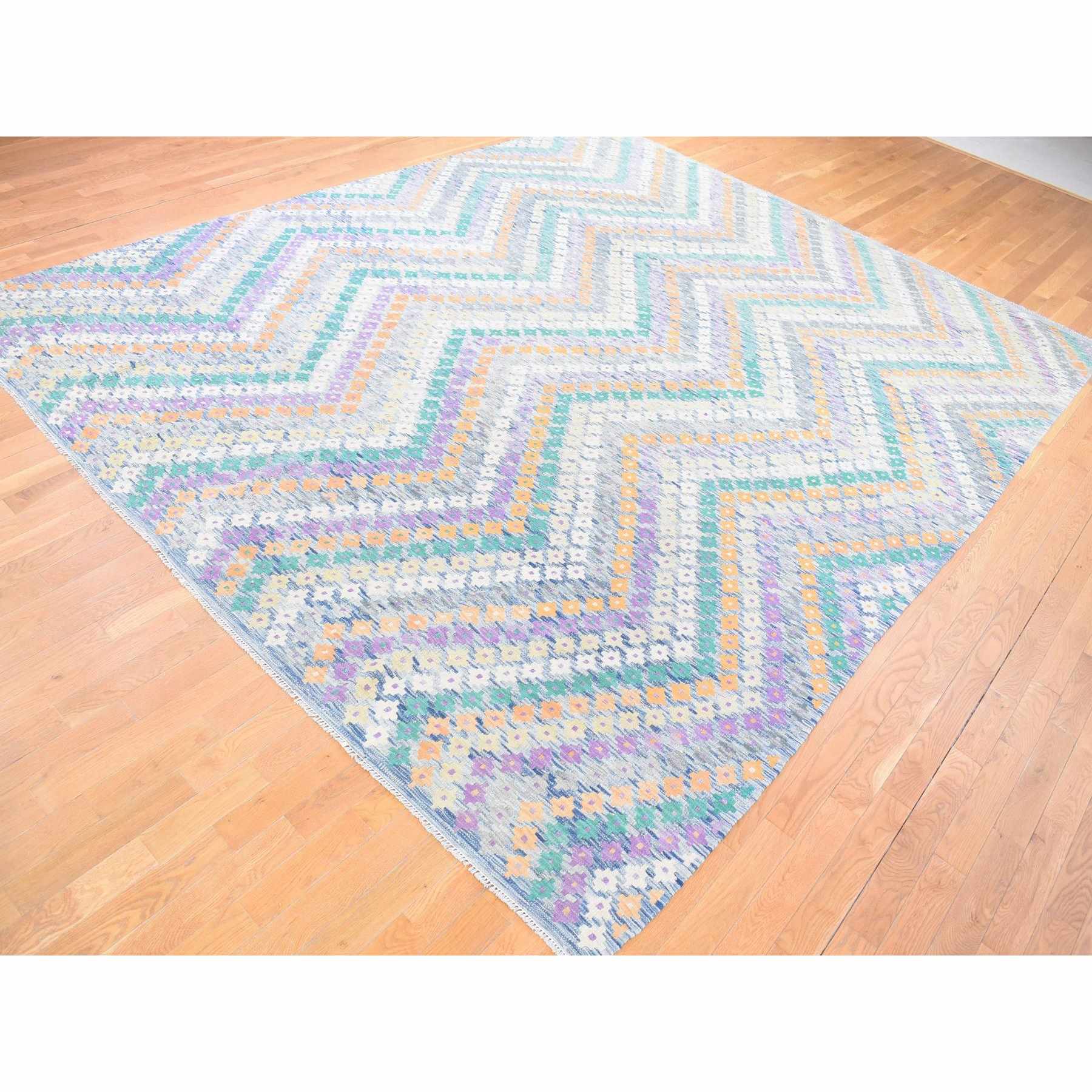 Tribal-Geometric-Hand-Knotted-Rug-400425