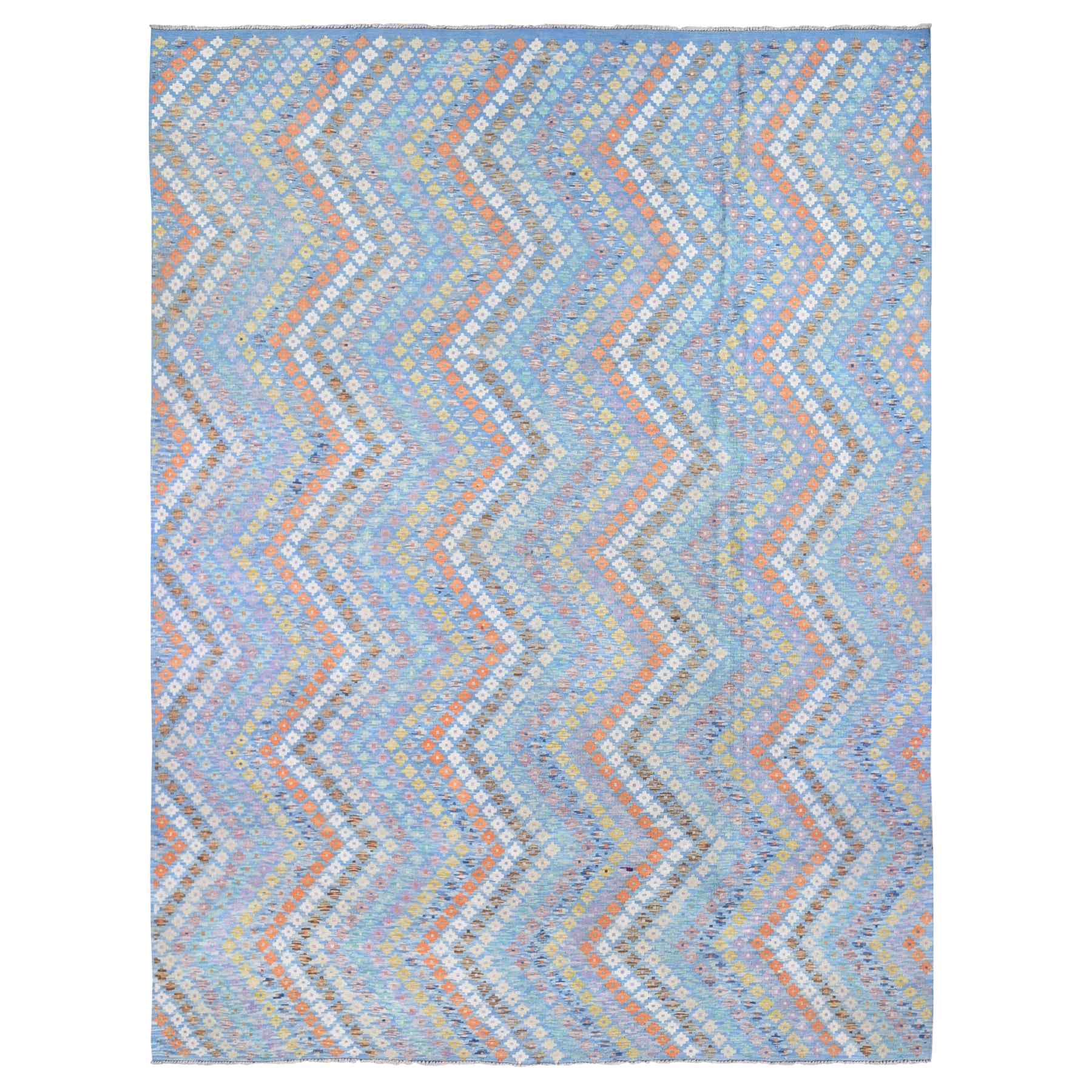 Tribal-Geometric-Hand-Knotted-Rug-400430