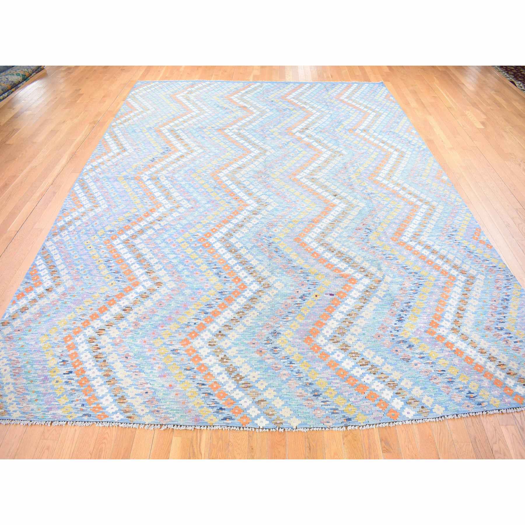 Tribal-Geometric-Hand-Knotted-Rug-400430