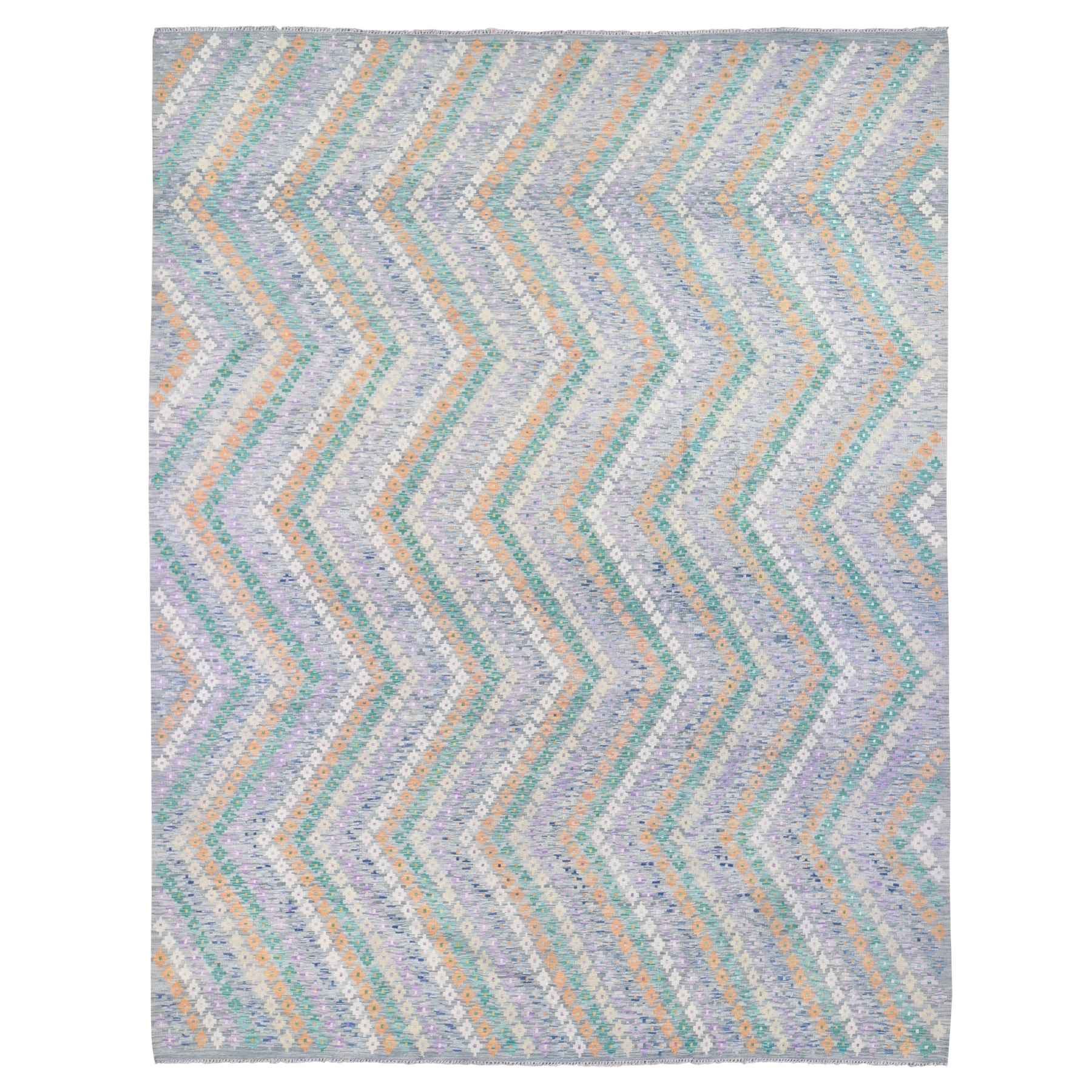 Tribal-Geometric-Hand-Knotted-Rug-400435