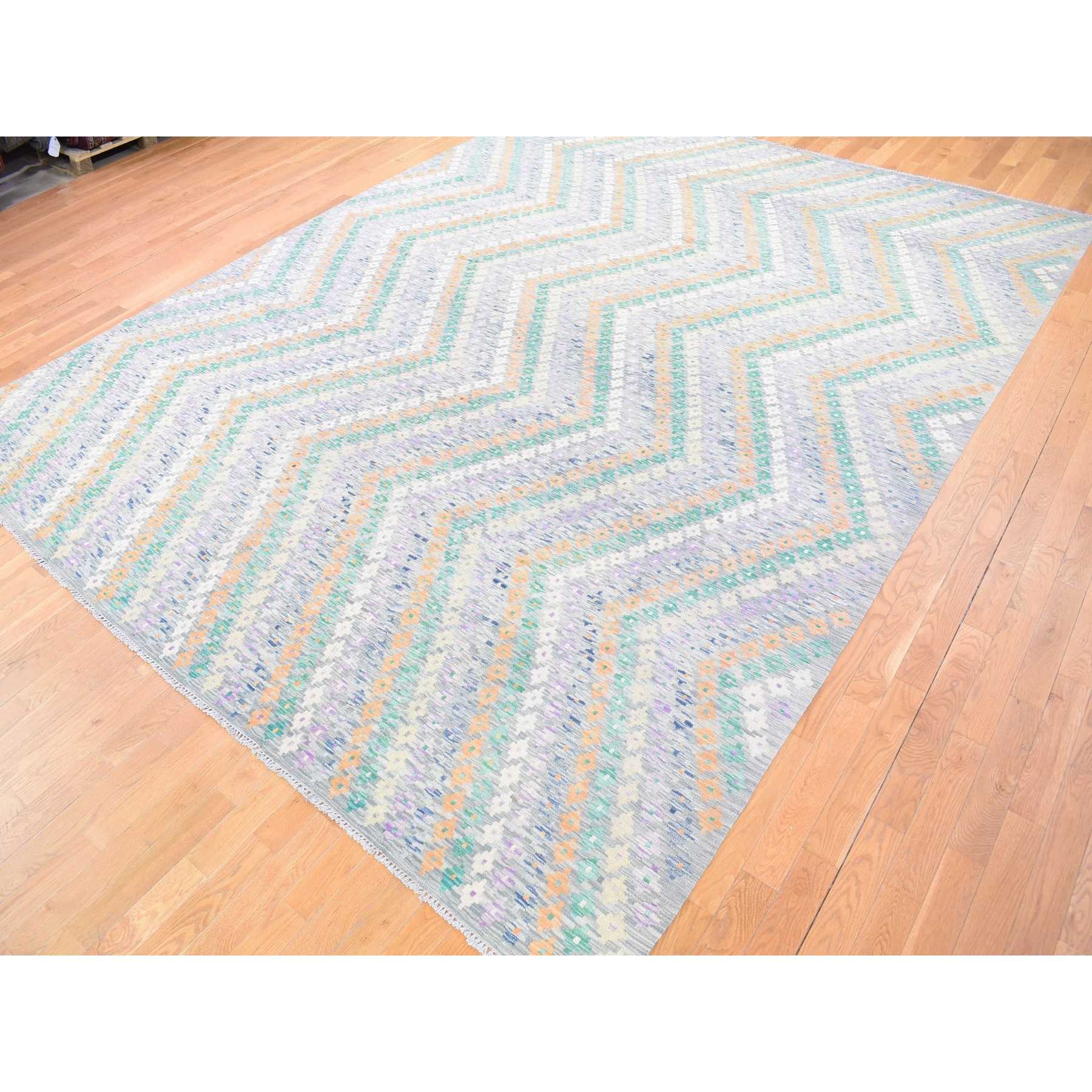 Tribal-Geometric-Hand-Knotted-Rug-400435