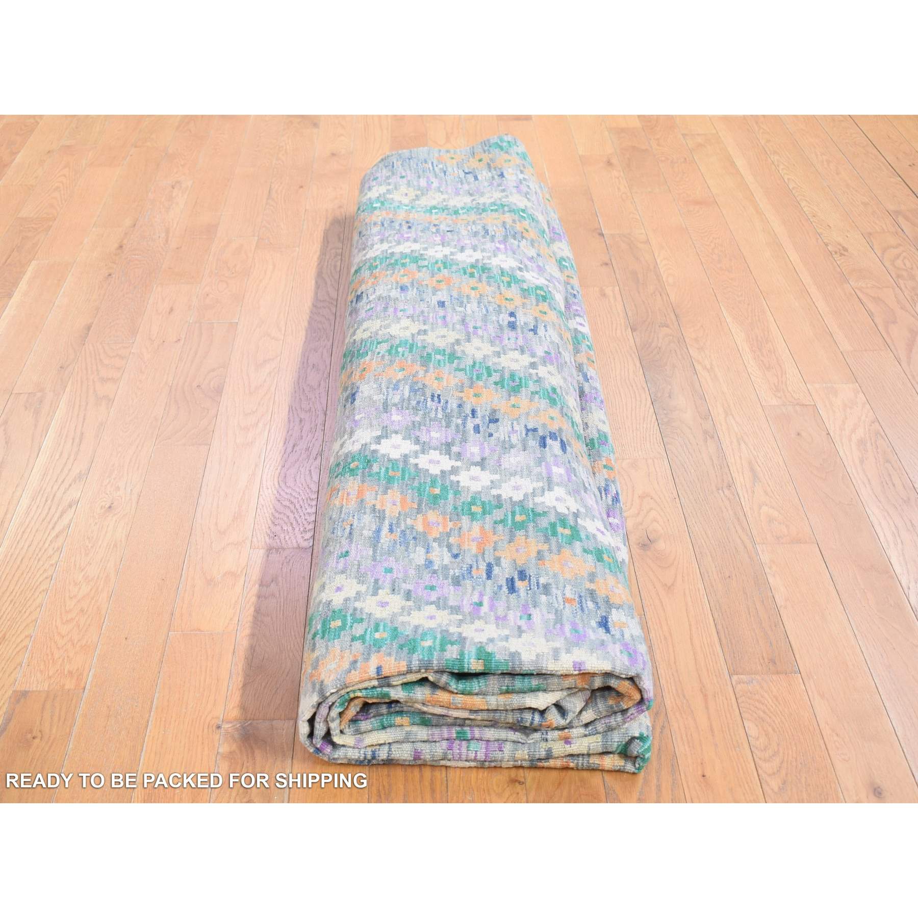 Tribal-Geometric-Hand-Knotted-Rug-400435