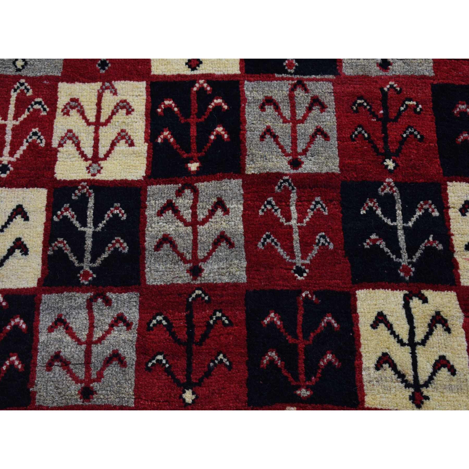 Tribal-Geometric-Hand-Knotted-Rug-401400