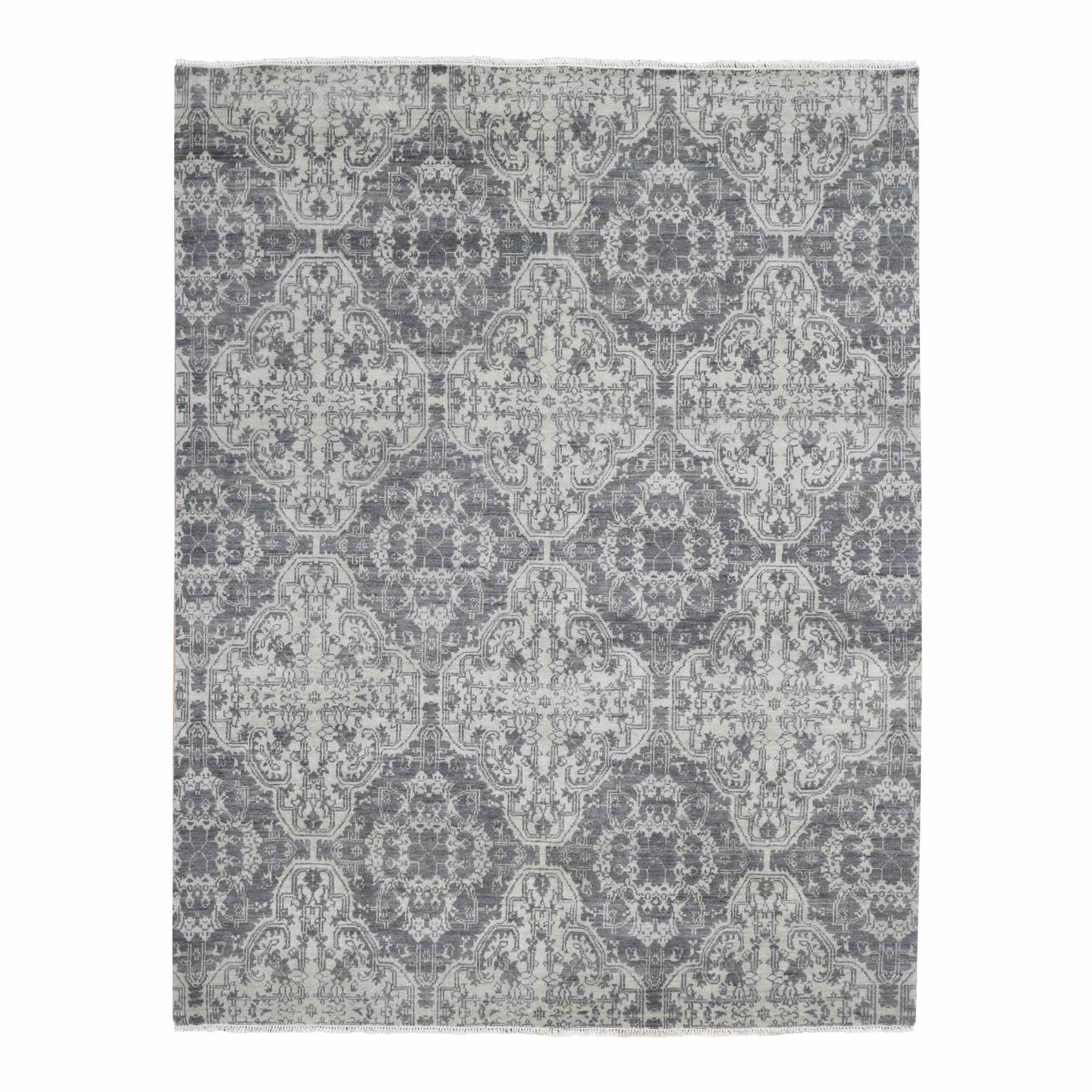 Tribal-Geometric-Hand-Knotted-Rug-401910