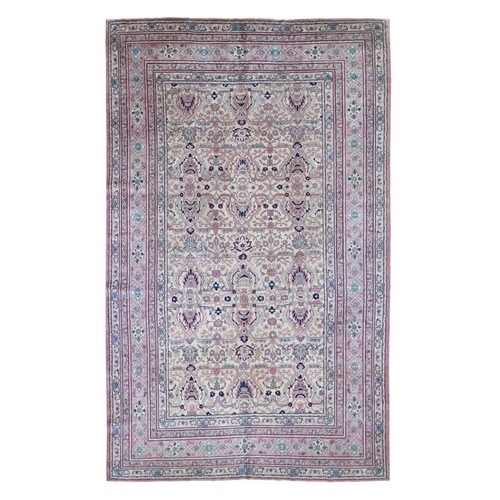 Beige, Antique Turkish Sivas, Mint Condition, Clean and Soft, Sides and Ends Professionally Secured, Pure Wool, Hand Knotted Gallery Size Oriental Rug