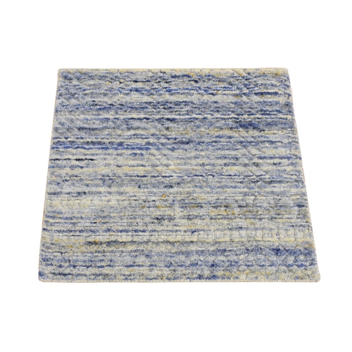 Hand Loomed, Textured Wool, Modern Design, Hi and Lo with Multiple Colors, Fragment Sample, Oriental 