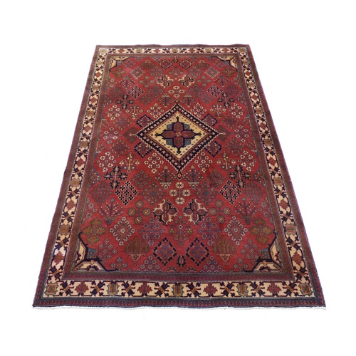 Terracotta Red, Semi Antique Persian Joshagan, Full Pile, Soft and Pliable Wool, Hand Knotted, Clean, Sides and Ends Professionally Secured, Oriental 