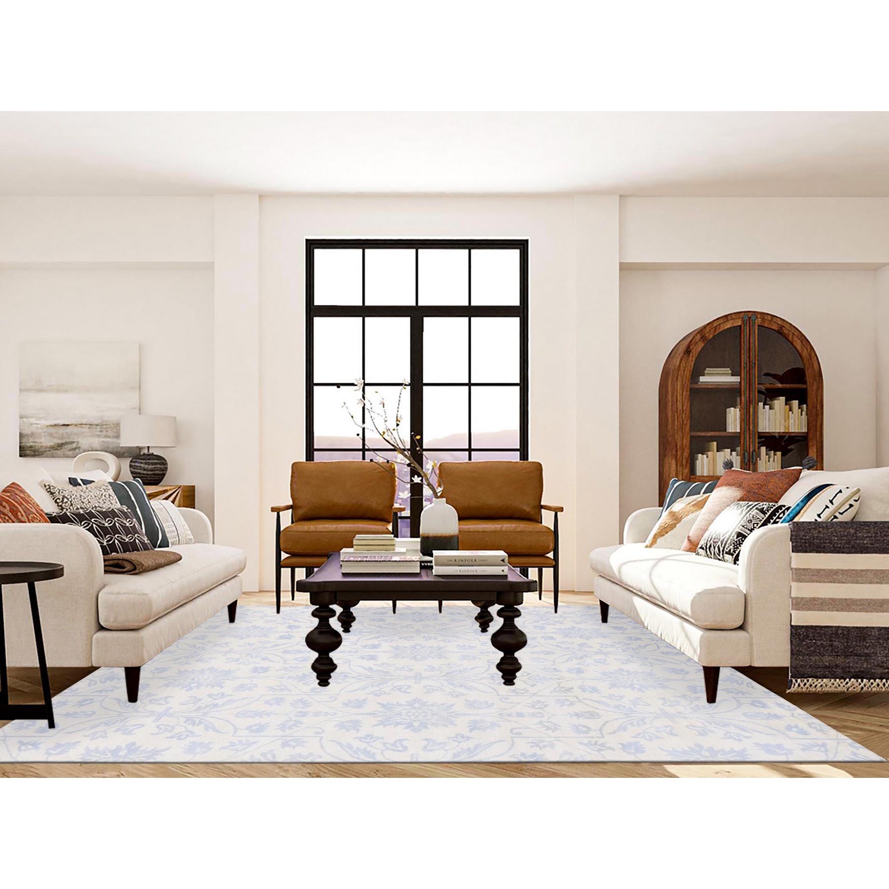 Oushak-And-Peshawar-Hand-Knotted-Rug-402515