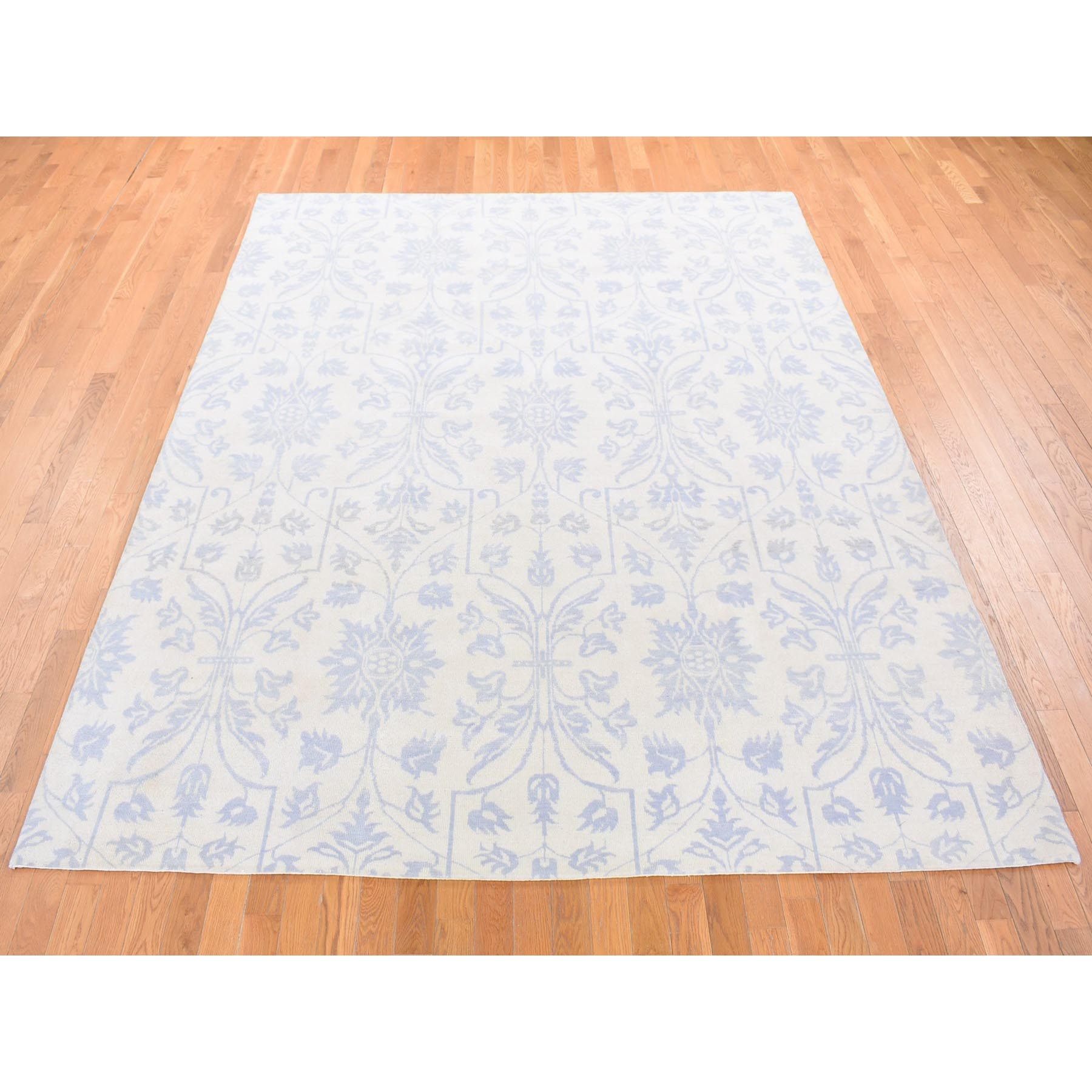 Oushak-And-Peshawar-Hand-Knotted-Rug-402515