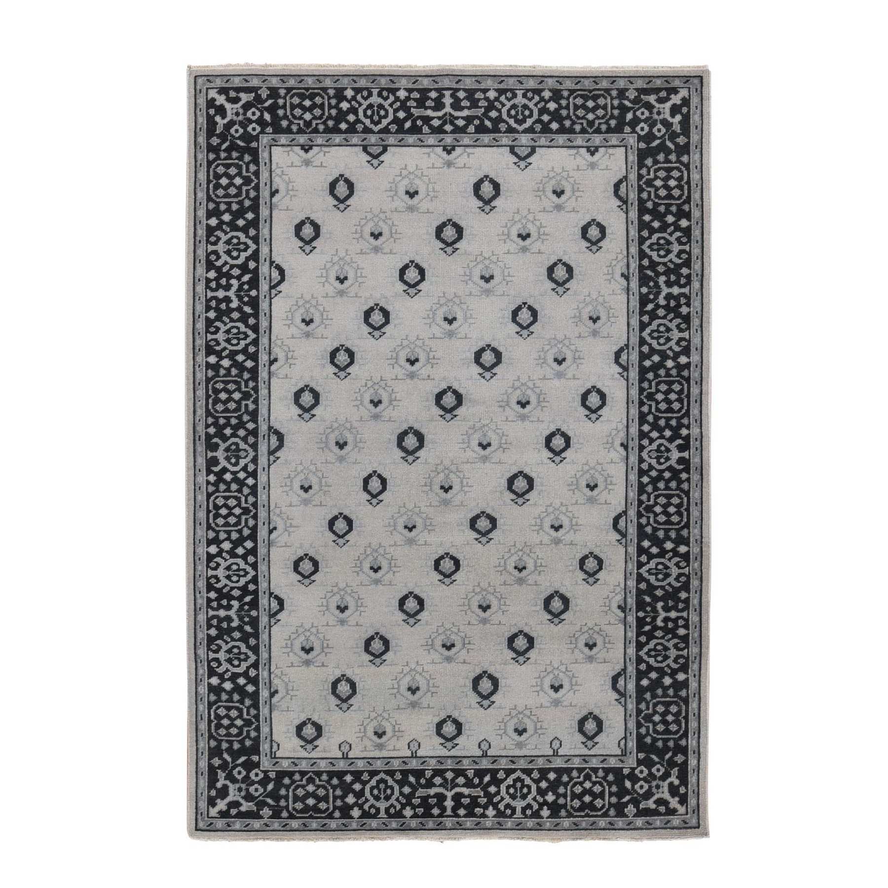 Oushak-And-Peshawar-Hand-Knotted-Rug-402520