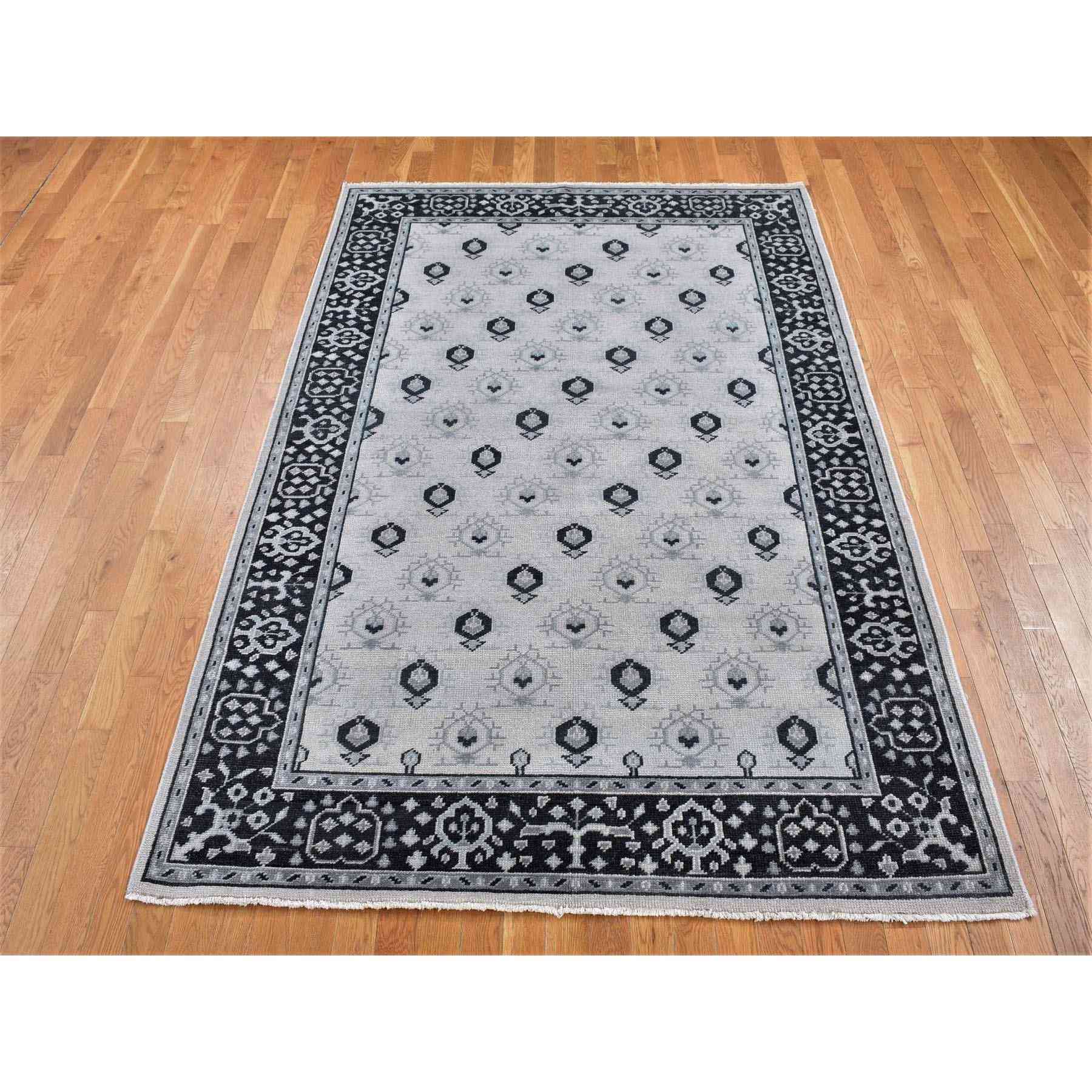 Oushak-And-Peshawar-Hand-Knotted-Rug-402520
