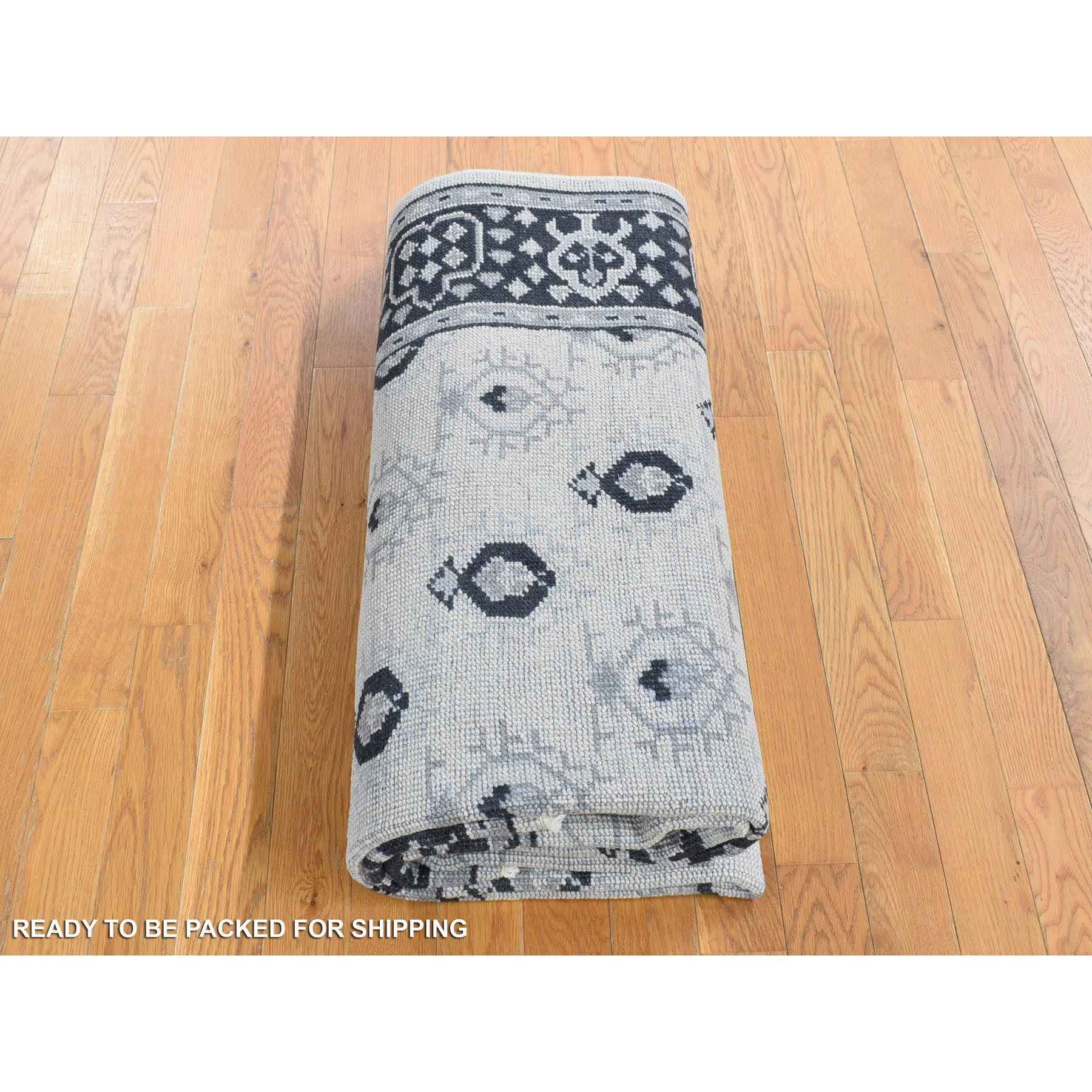 Oushak-And-Peshawar-Hand-Knotted-Rug-402520