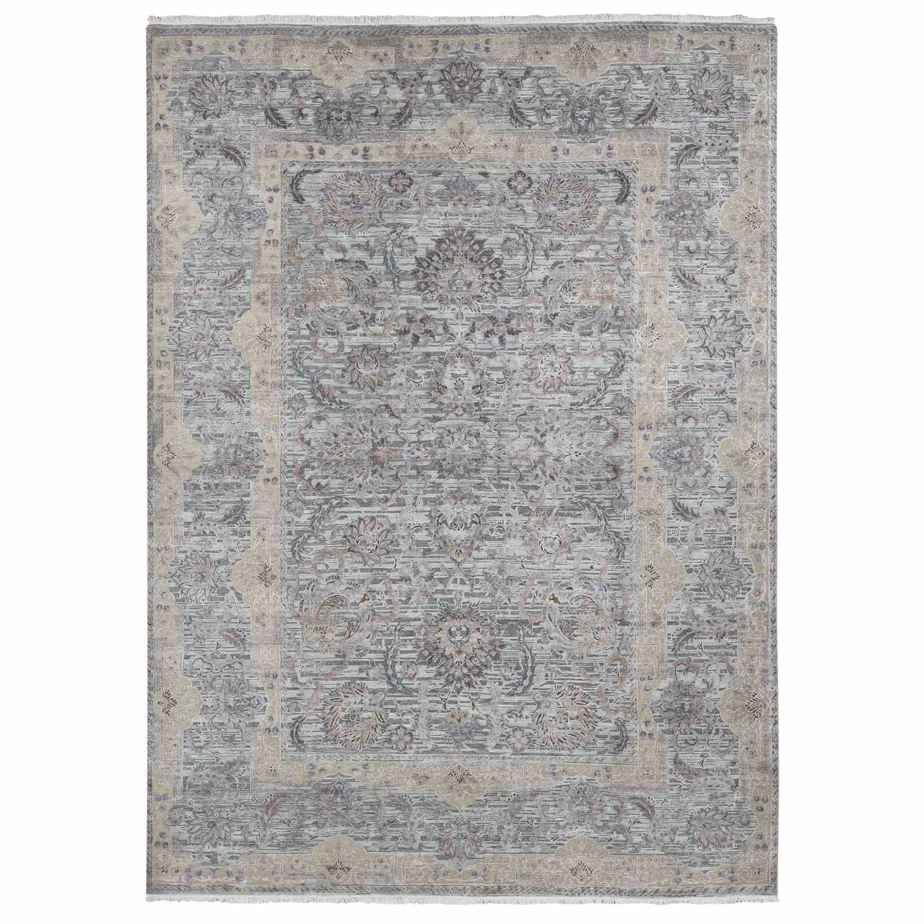 Oushak-And-Peshawar-Hand-Knotted-Rug-403200