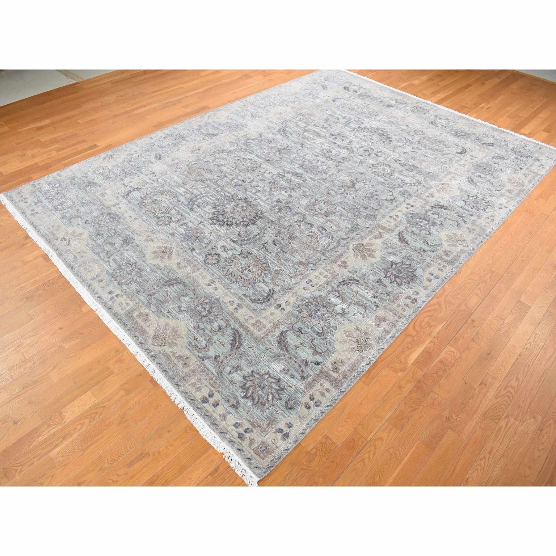Oushak-And-Peshawar-Hand-Knotted-Rug-403200