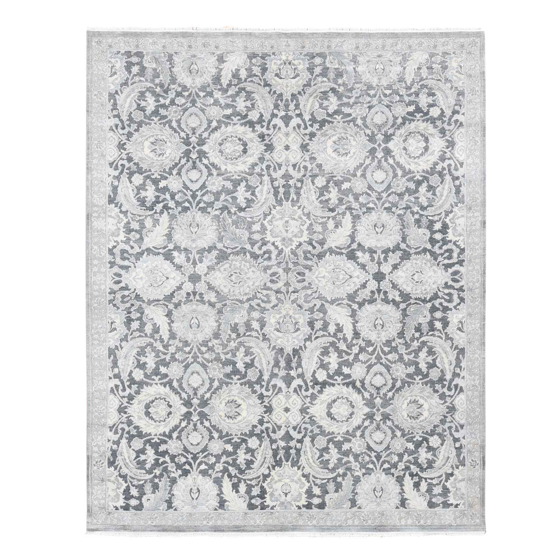 Oushak-And-Peshawar-Hand-Knotted-Rug-403410