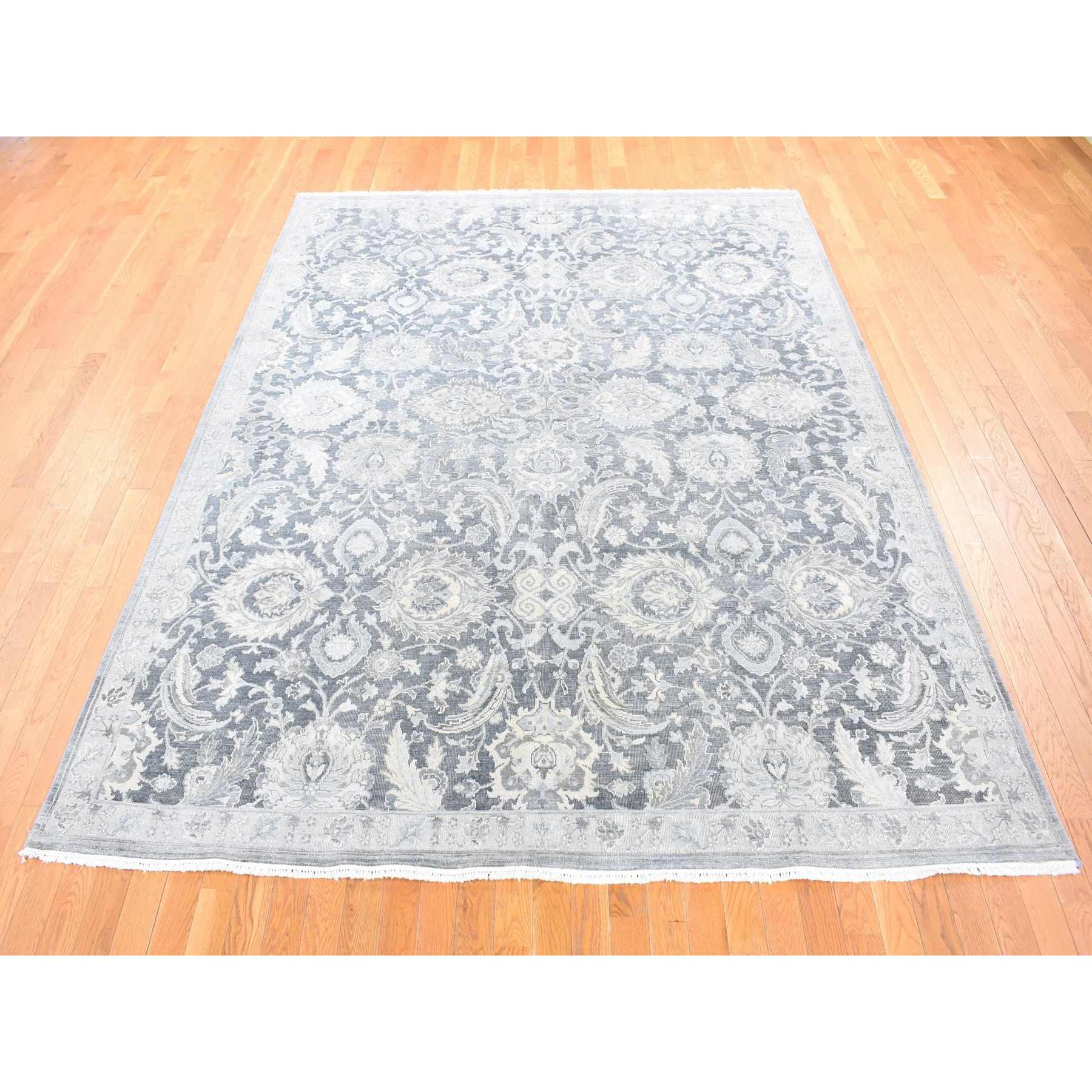 Oushak-And-Peshawar-Hand-Knotted-Rug-403410