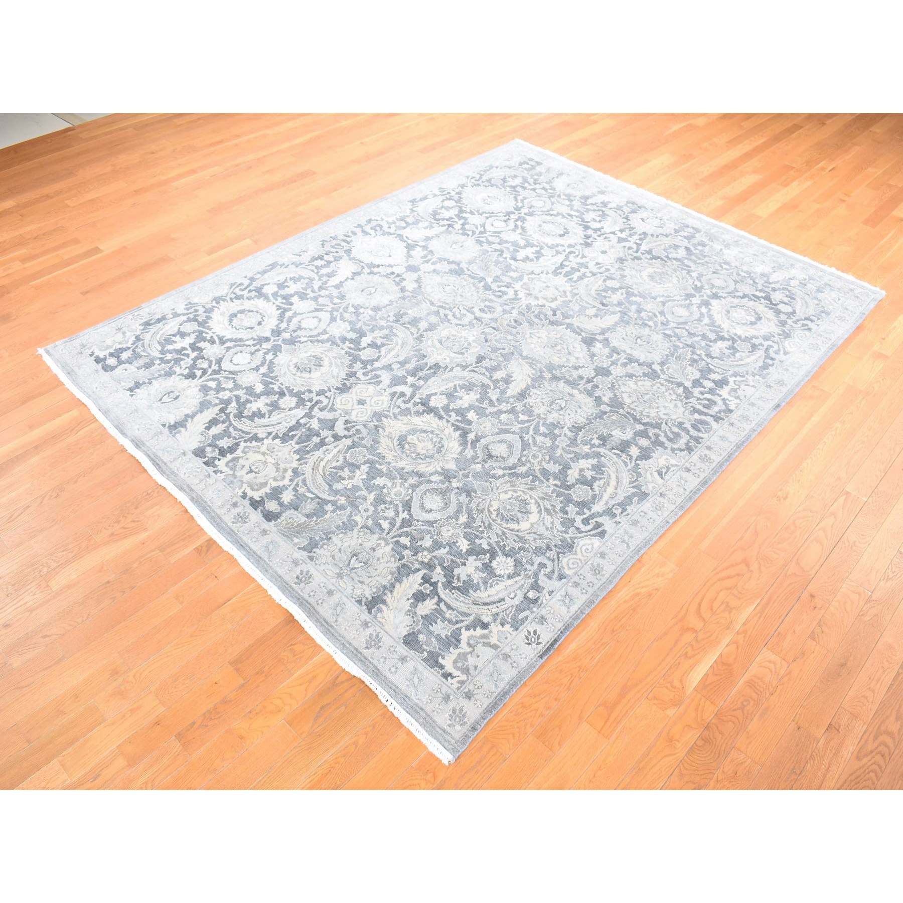 Oushak-And-Peshawar-Hand-Knotted-Rug-403410