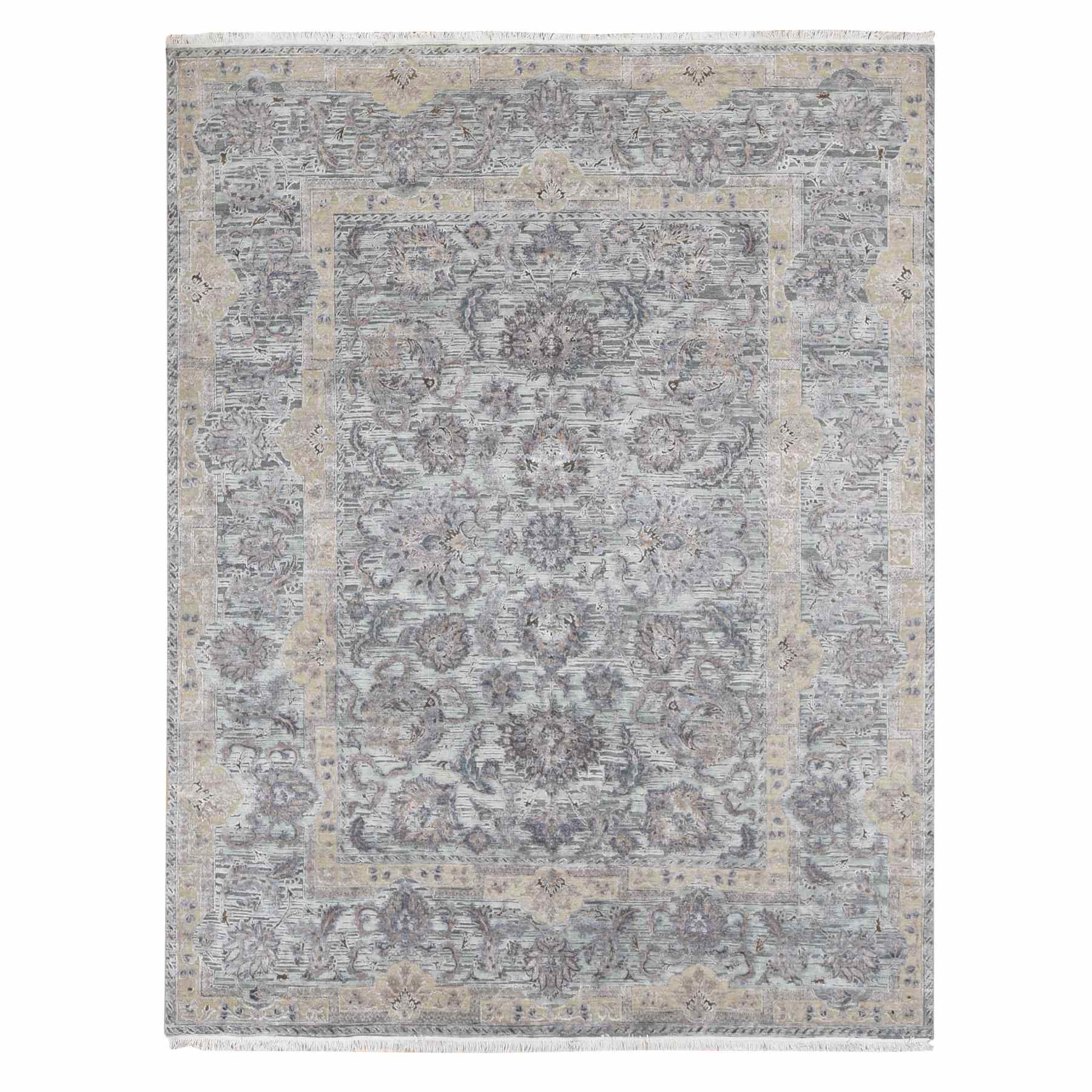 Oushak-And-Peshawar-Hand-Knotted-Rug-403695