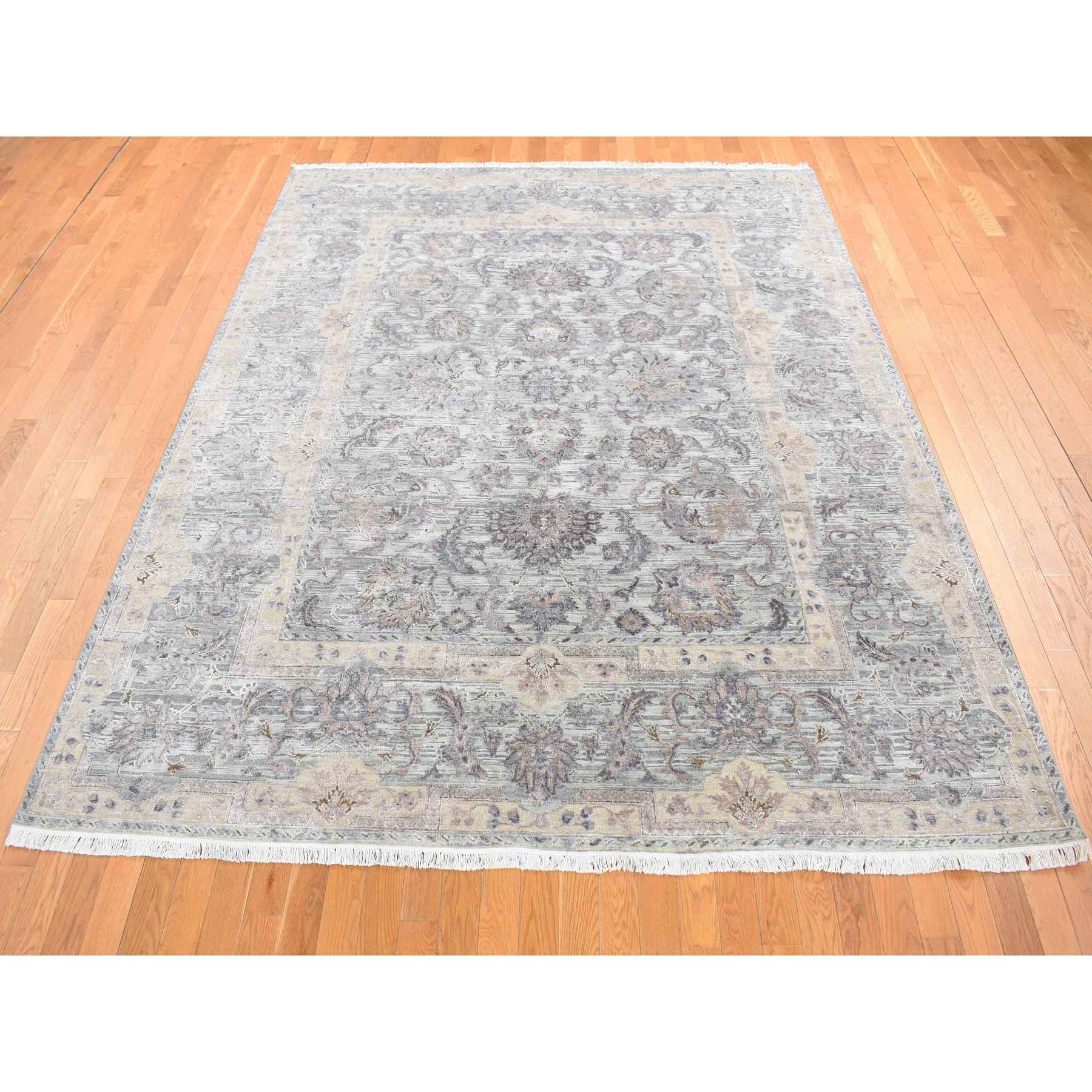 Oushak-And-Peshawar-Hand-Knotted-Rug-403695