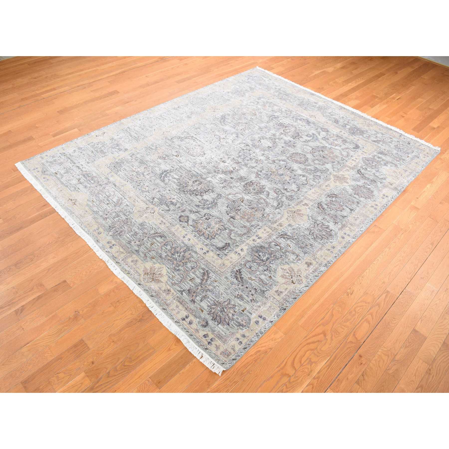 Oushak-And-Peshawar-Hand-Knotted-Rug-403695