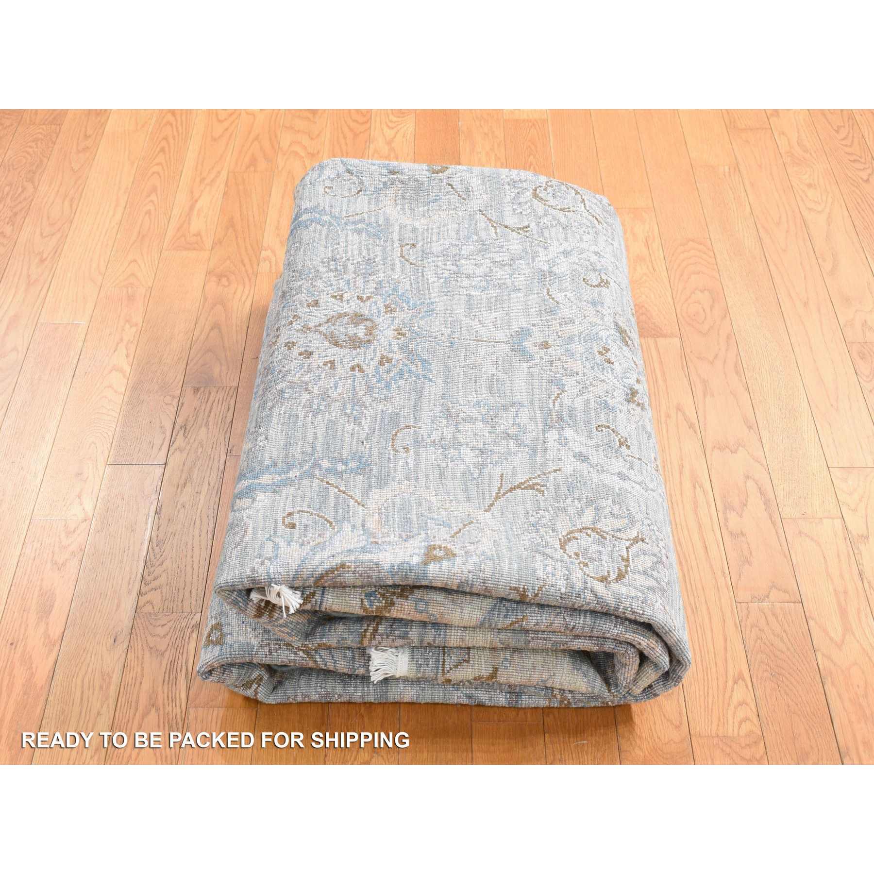 Oushak-And-Peshawar-Hand-Knotted-Rug-403695