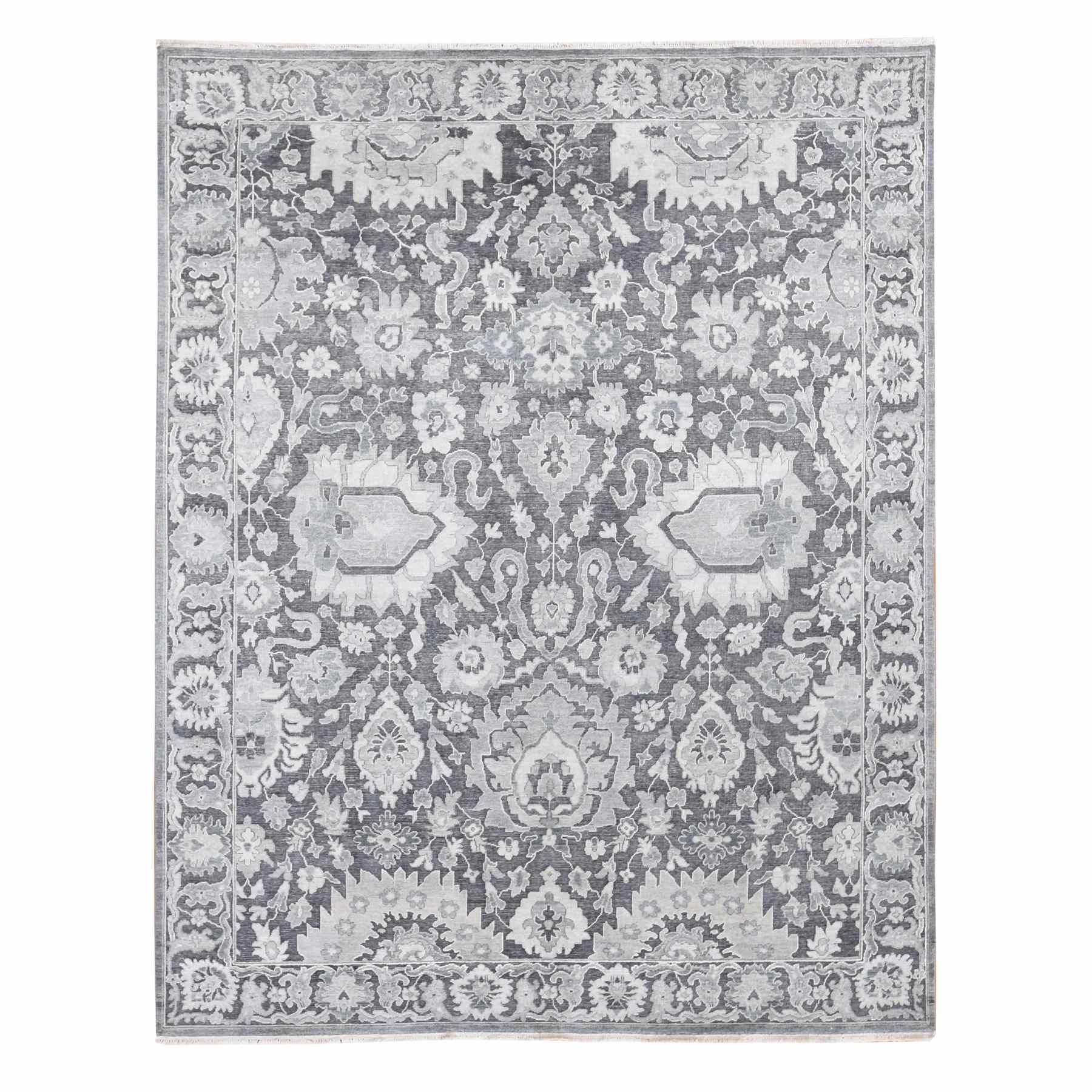 Oushak-And-Peshawar-Hand-Knotted-Rug-403700