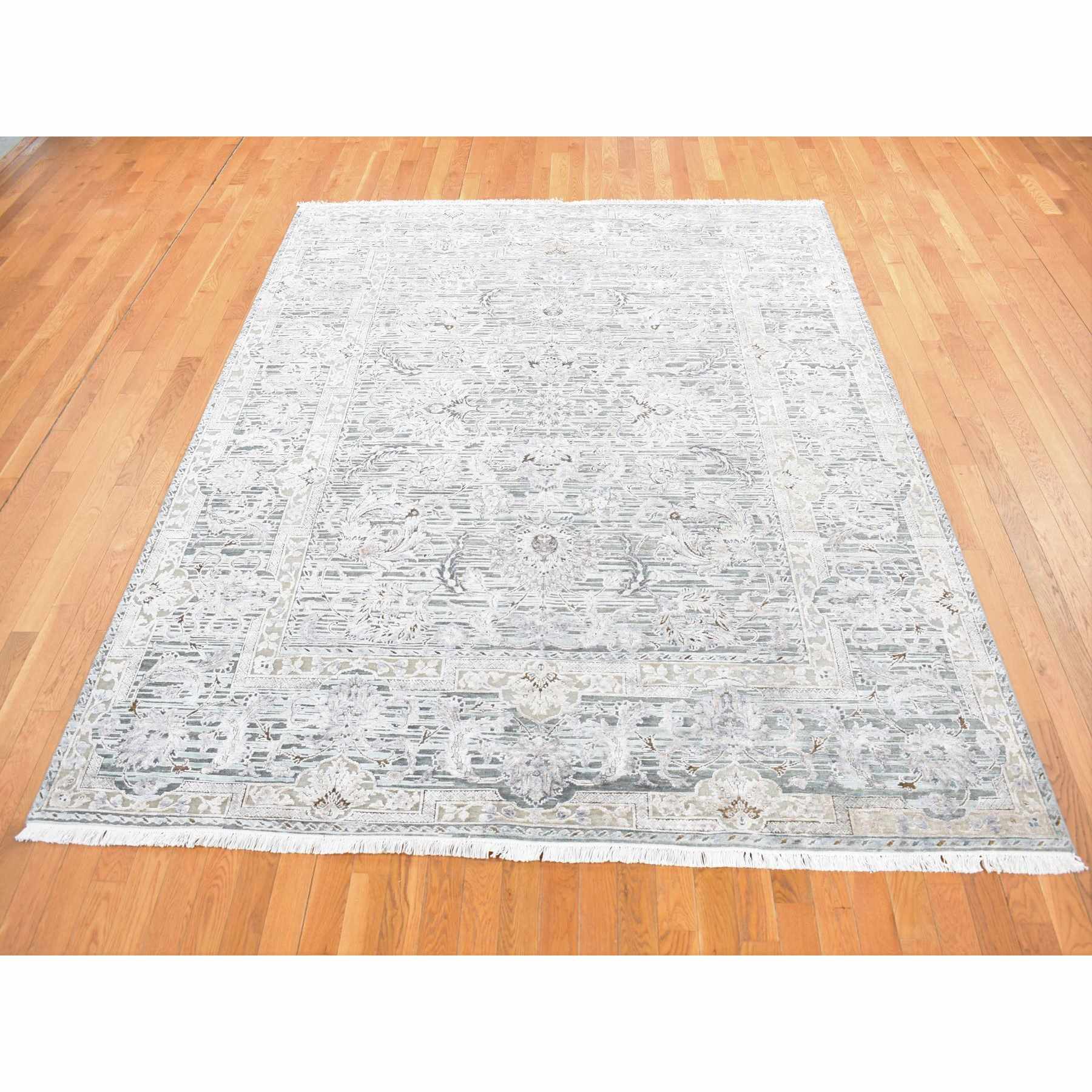 Oushak-And-Peshawar-Hand-Knotted-Rug-403940