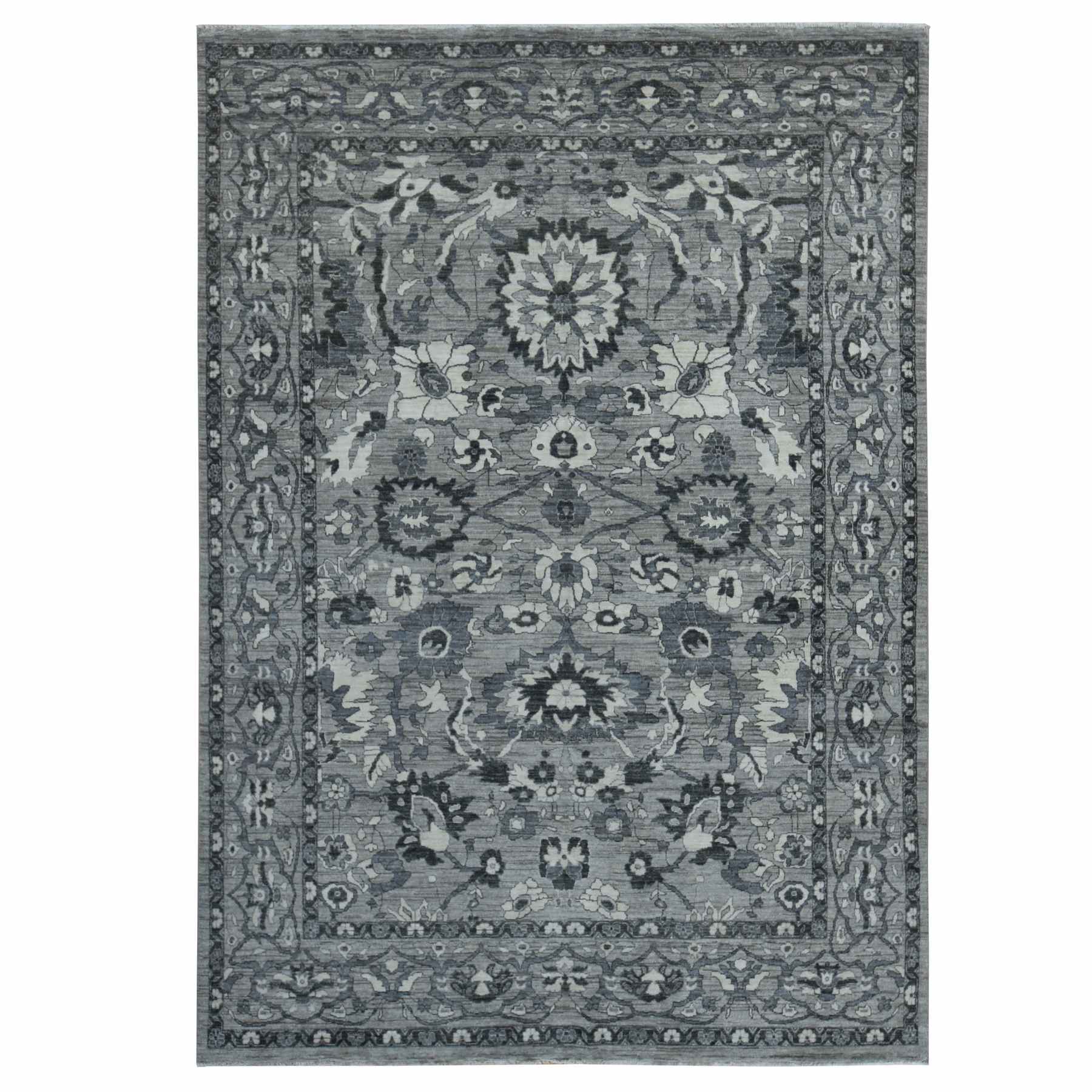 Oushak-And-Peshawar-Hand-Knotted-Rug-404255