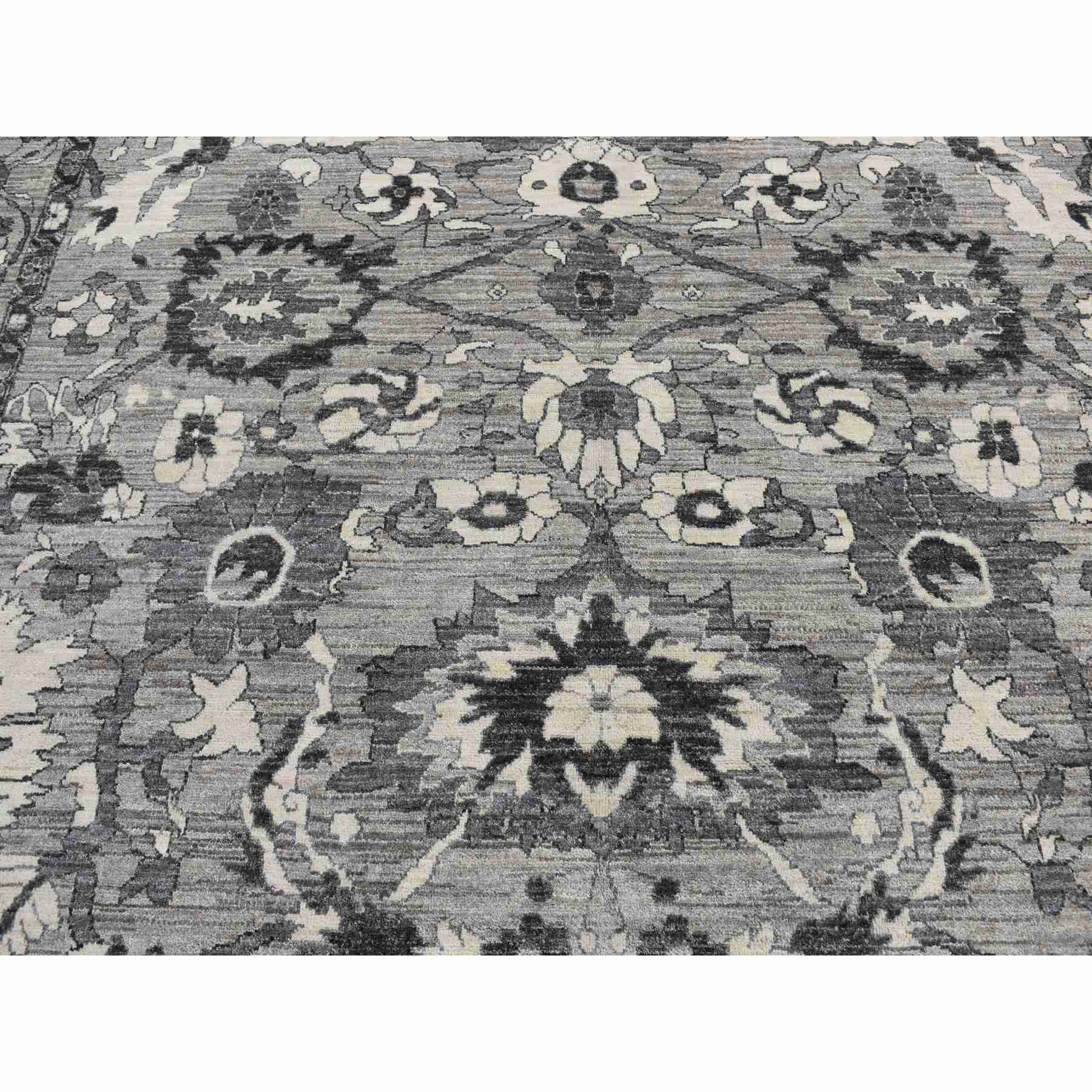 Oushak-And-Peshawar-Hand-Knotted-Rug-404255