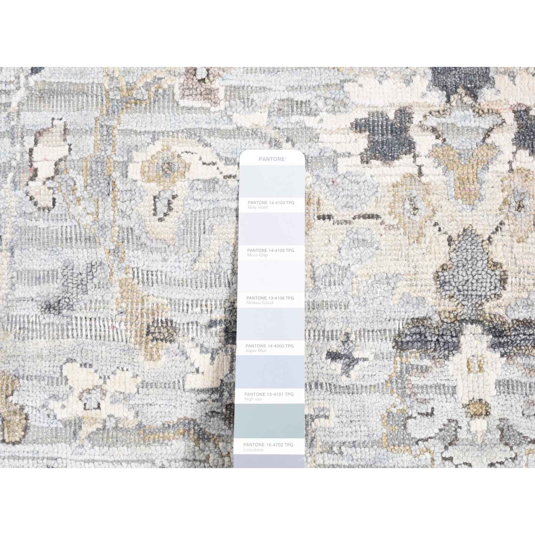 Oushak-And-Peshawar-Hand-Knotted-Rug-404535