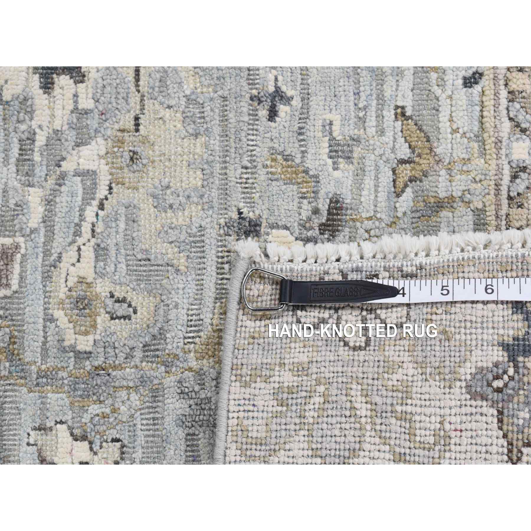 Oushak-And-Peshawar-Hand-Knotted-Rug-404535
