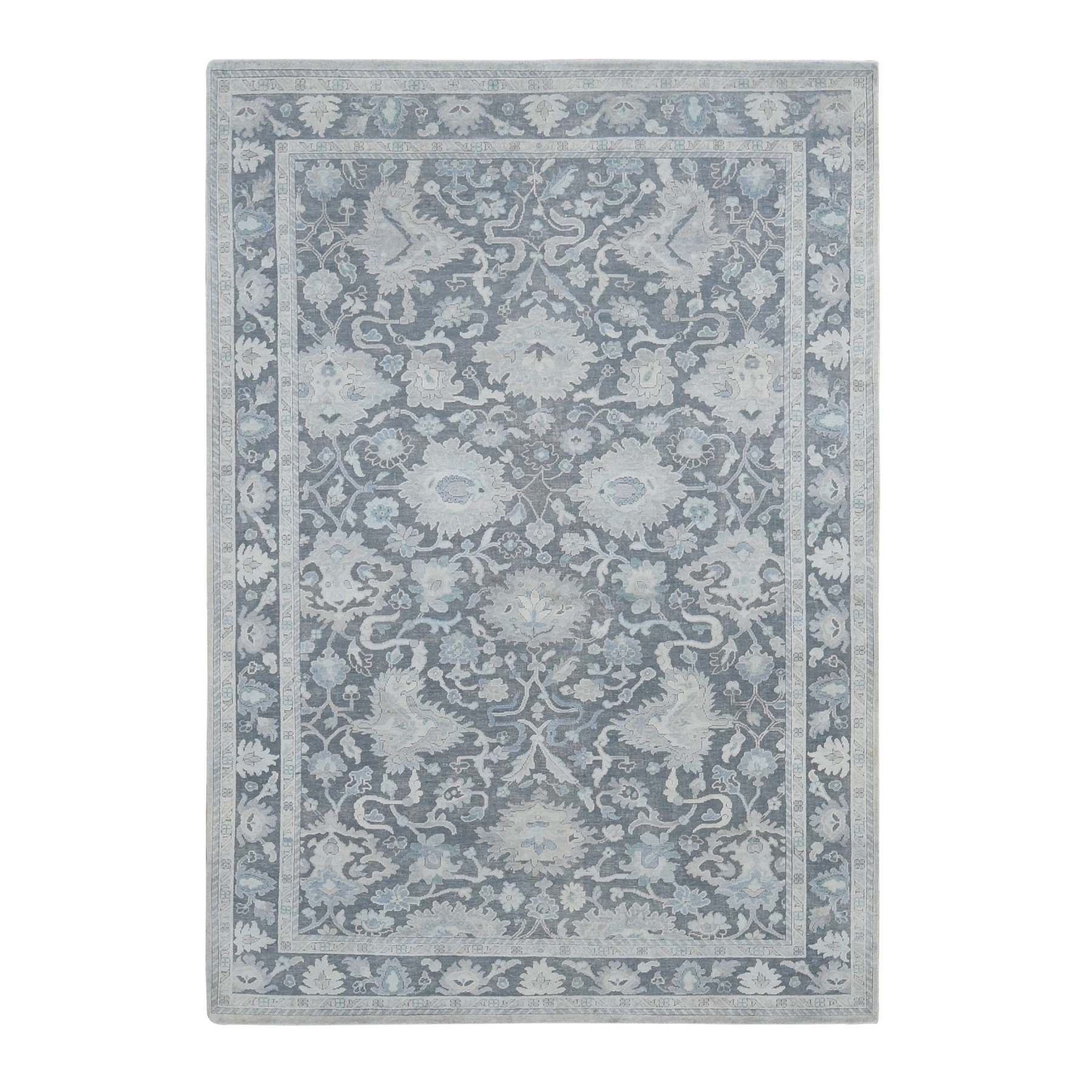 Oushak-And-Peshawar-Hand-Knotted-Rug-404950