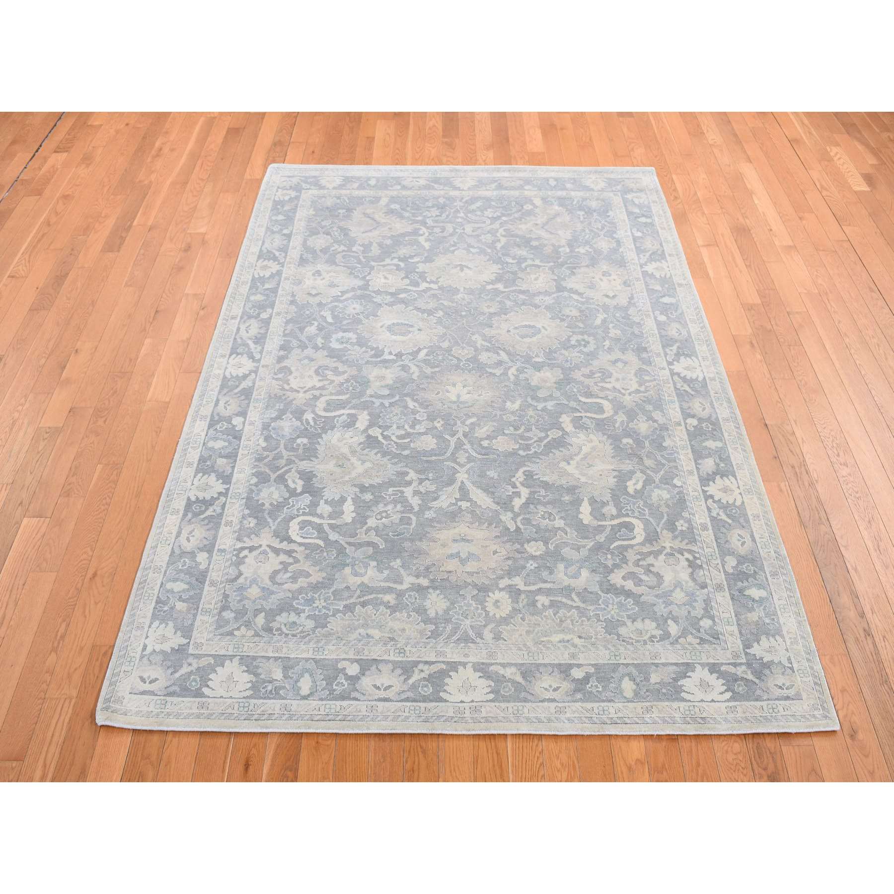Oushak-And-Peshawar-Hand-Knotted-Rug-404950