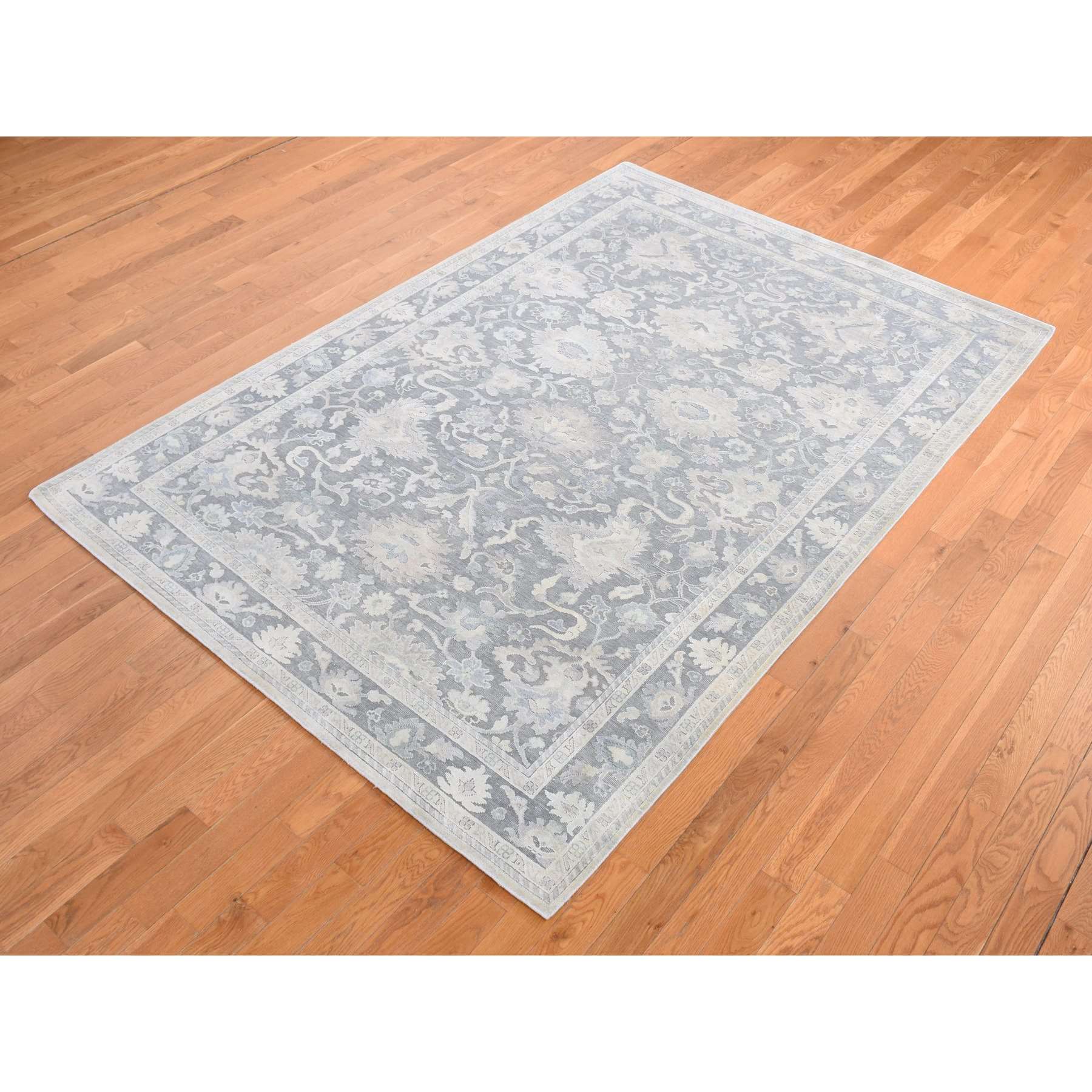 Oushak-And-Peshawar-Hand-Knotted-Rug-404950