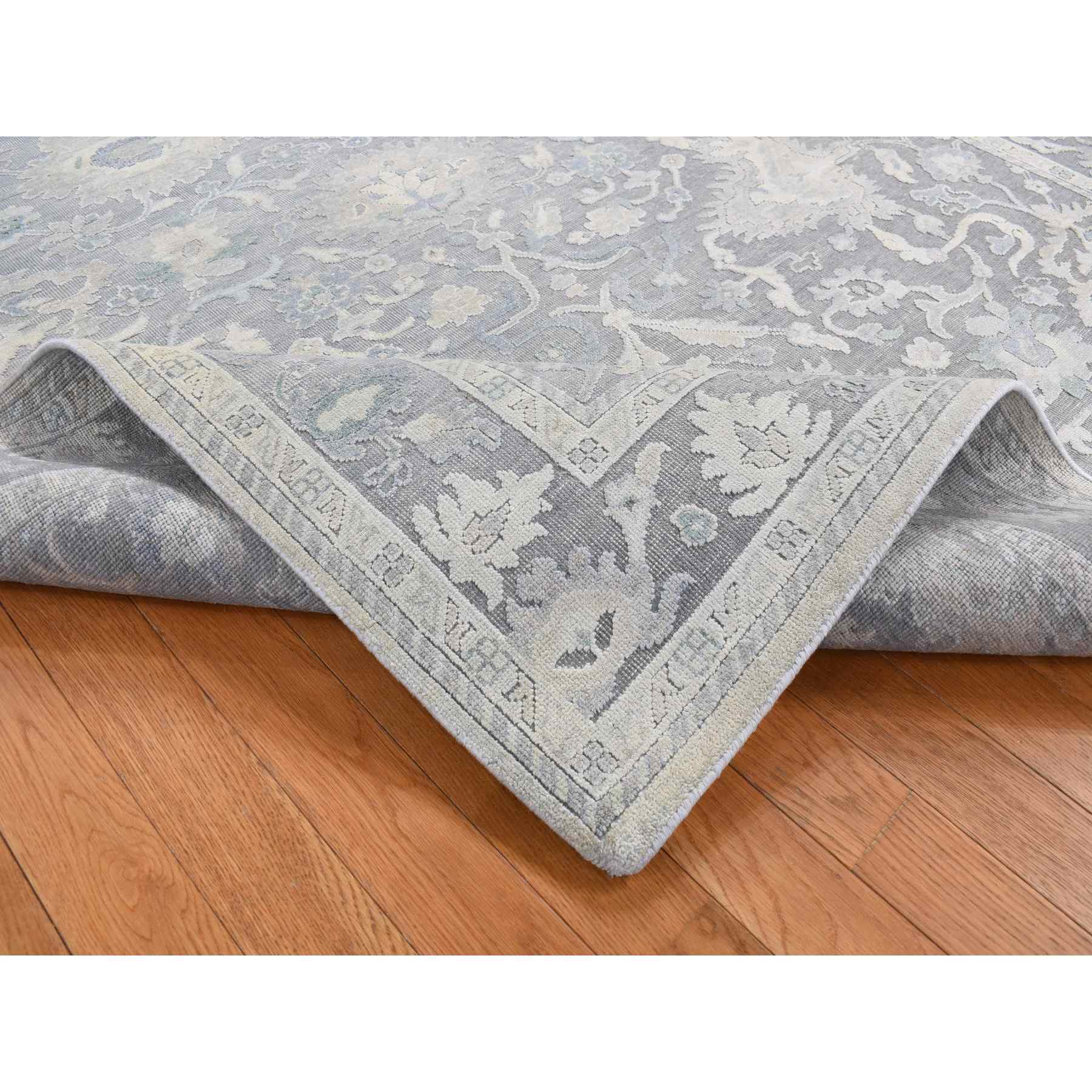 Oushak-And-Peshawar-Hand-Knotted-Rug-404950
