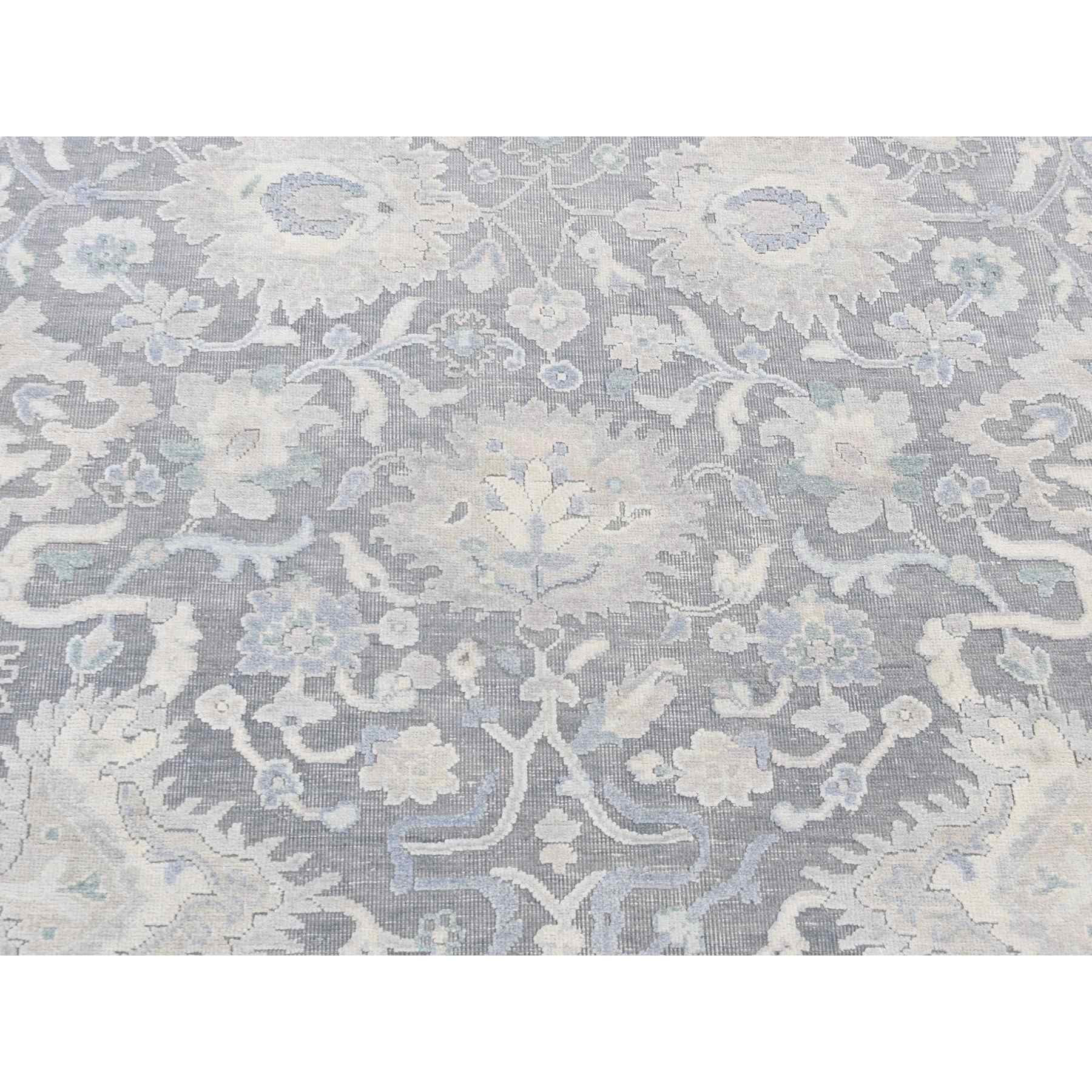 Oushak-And-Peshawar-Hand-Knotted-Rug-404950