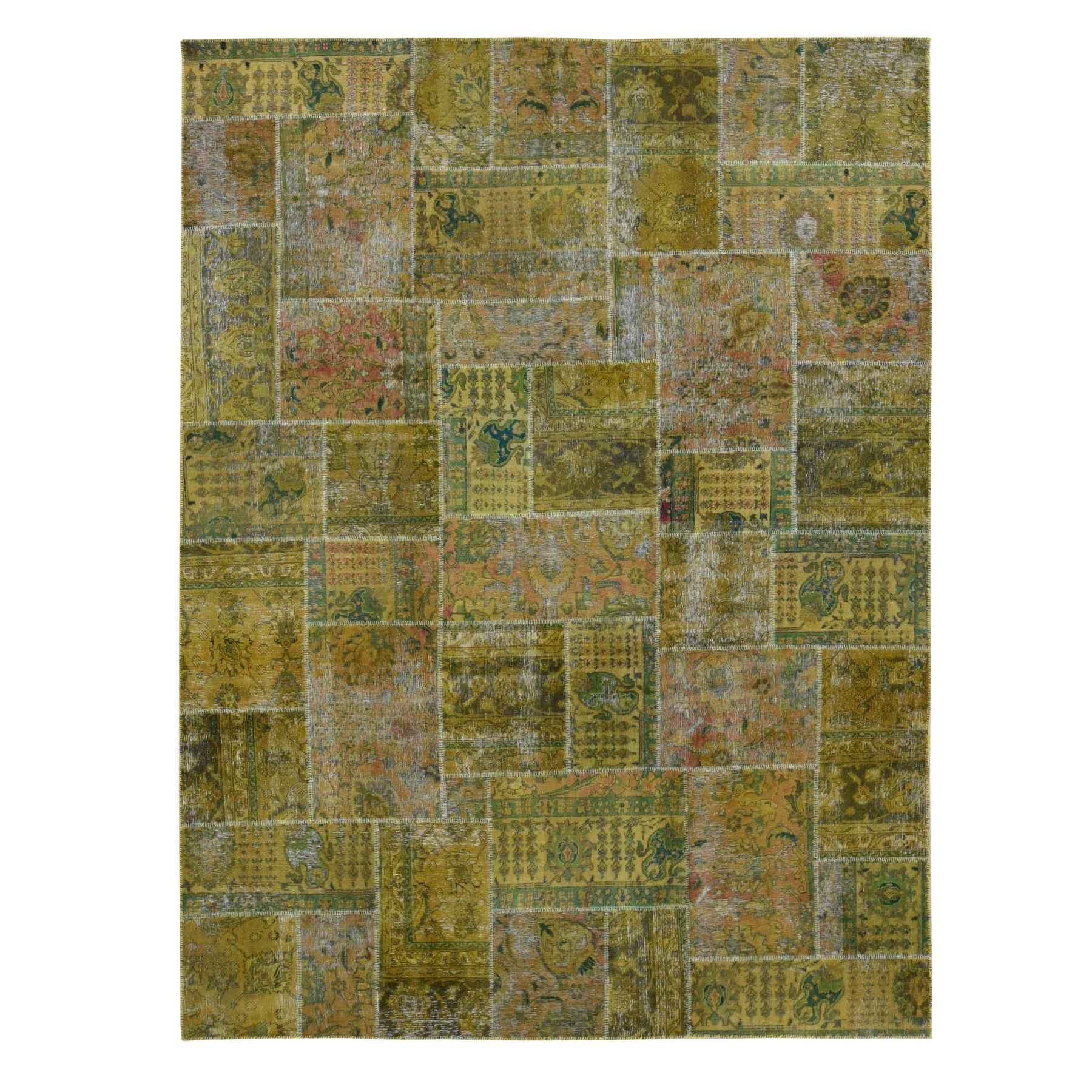 Overdyed-Vintage-Hand-Knotted-Rug-403295