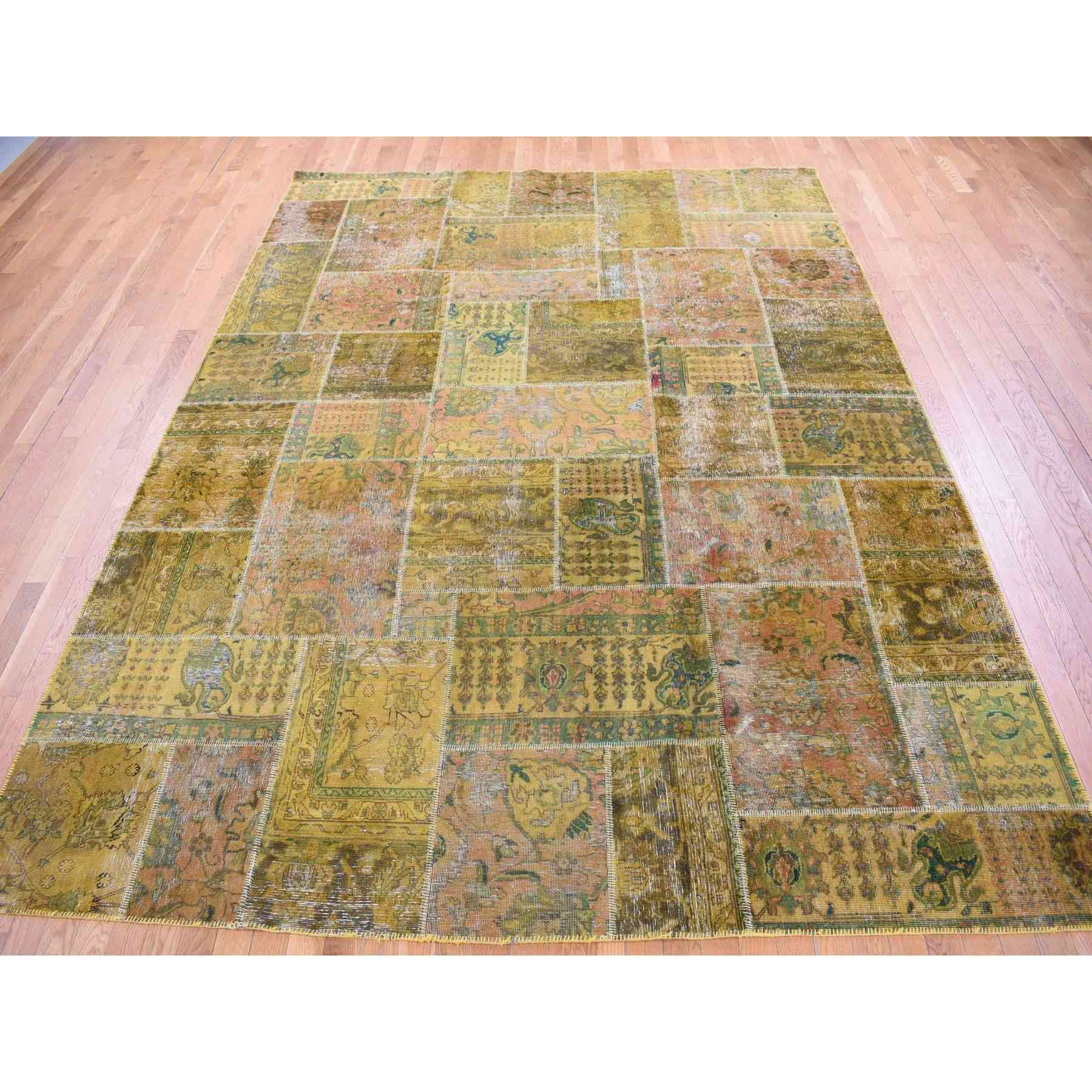 Overdyed-Vintage-Hand-Knotted-Rug-403295