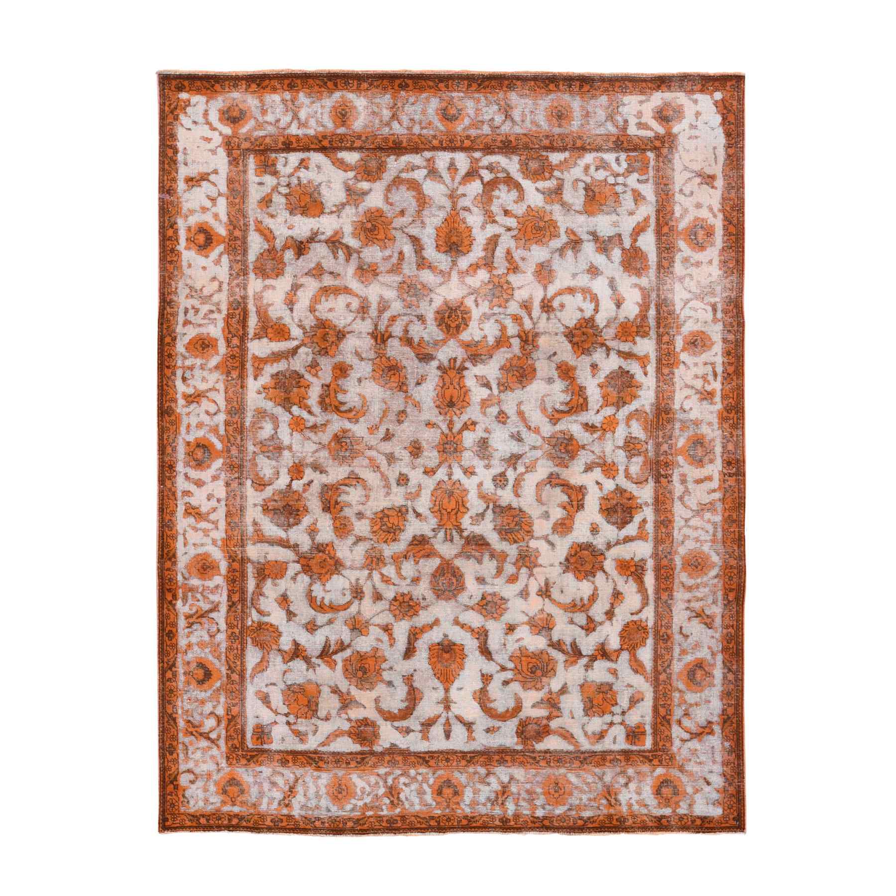 Overdyed-Vintage-Hand-Knotted-Rug-403325