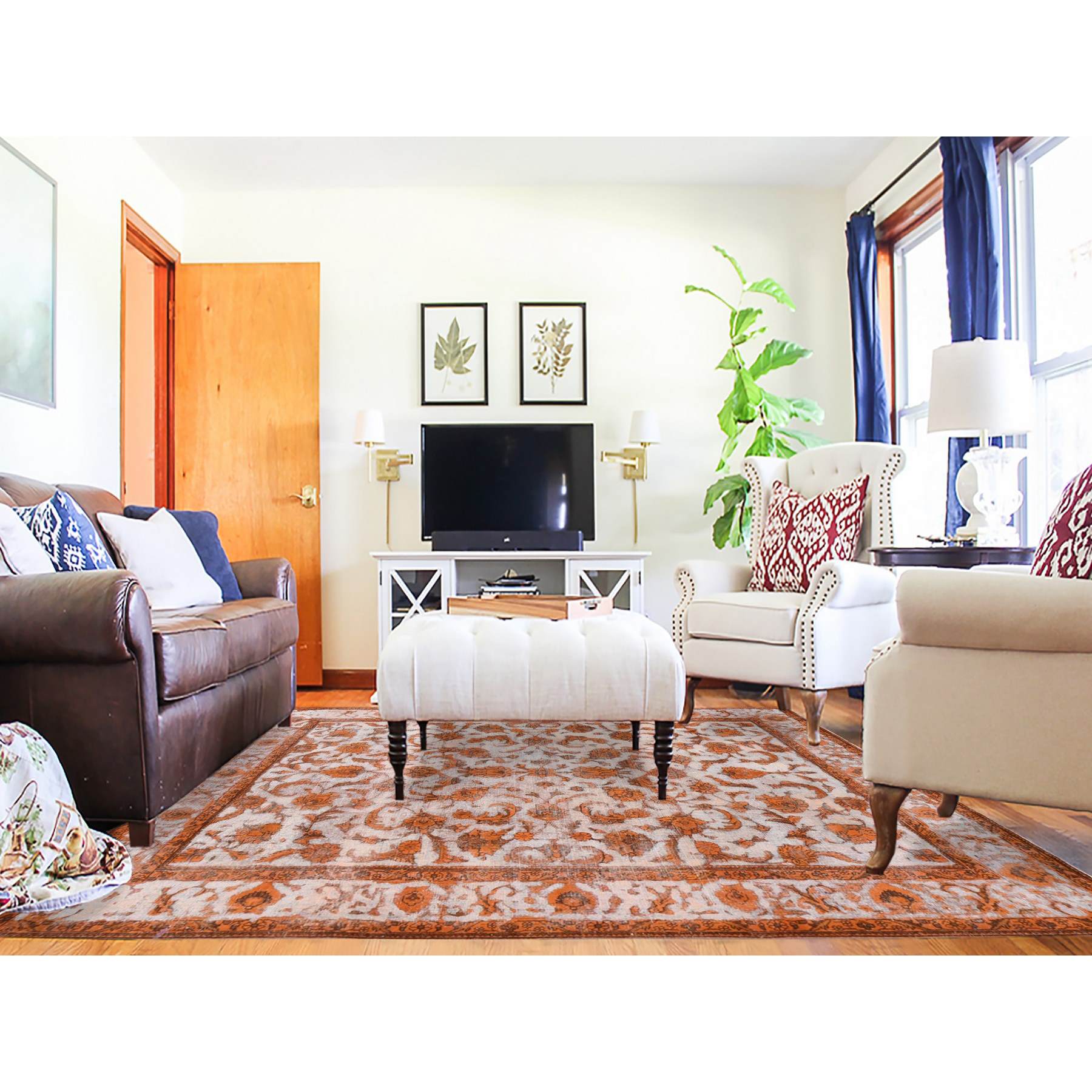 Vintage-Hand-Knotted-Rug-403325