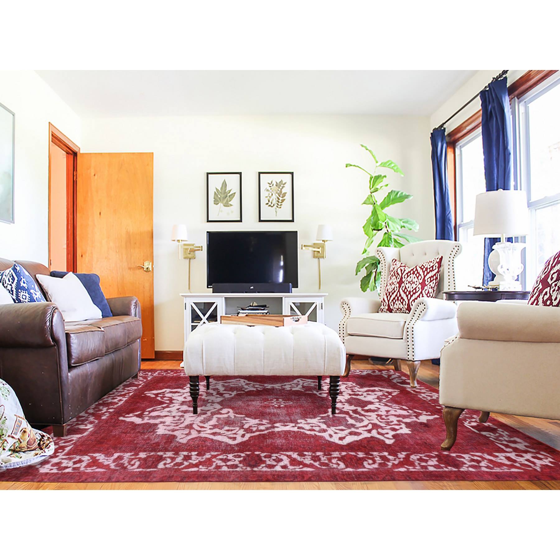 Vintage-Hand-Knotted-Rug-403390
