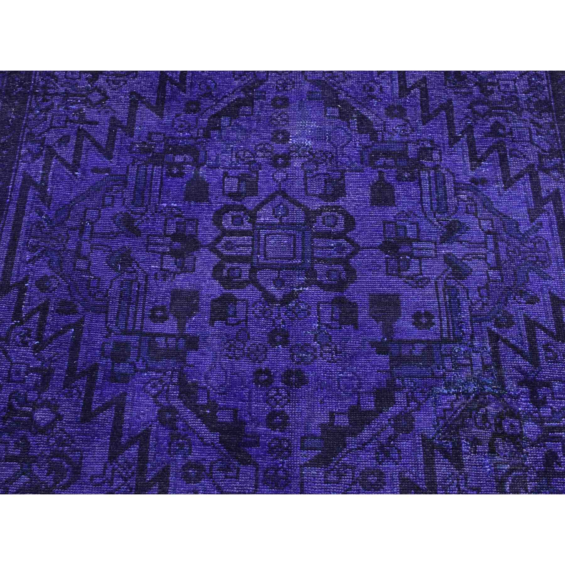 Overdyed-Vintage-Hand-Knotted-Rug-403405