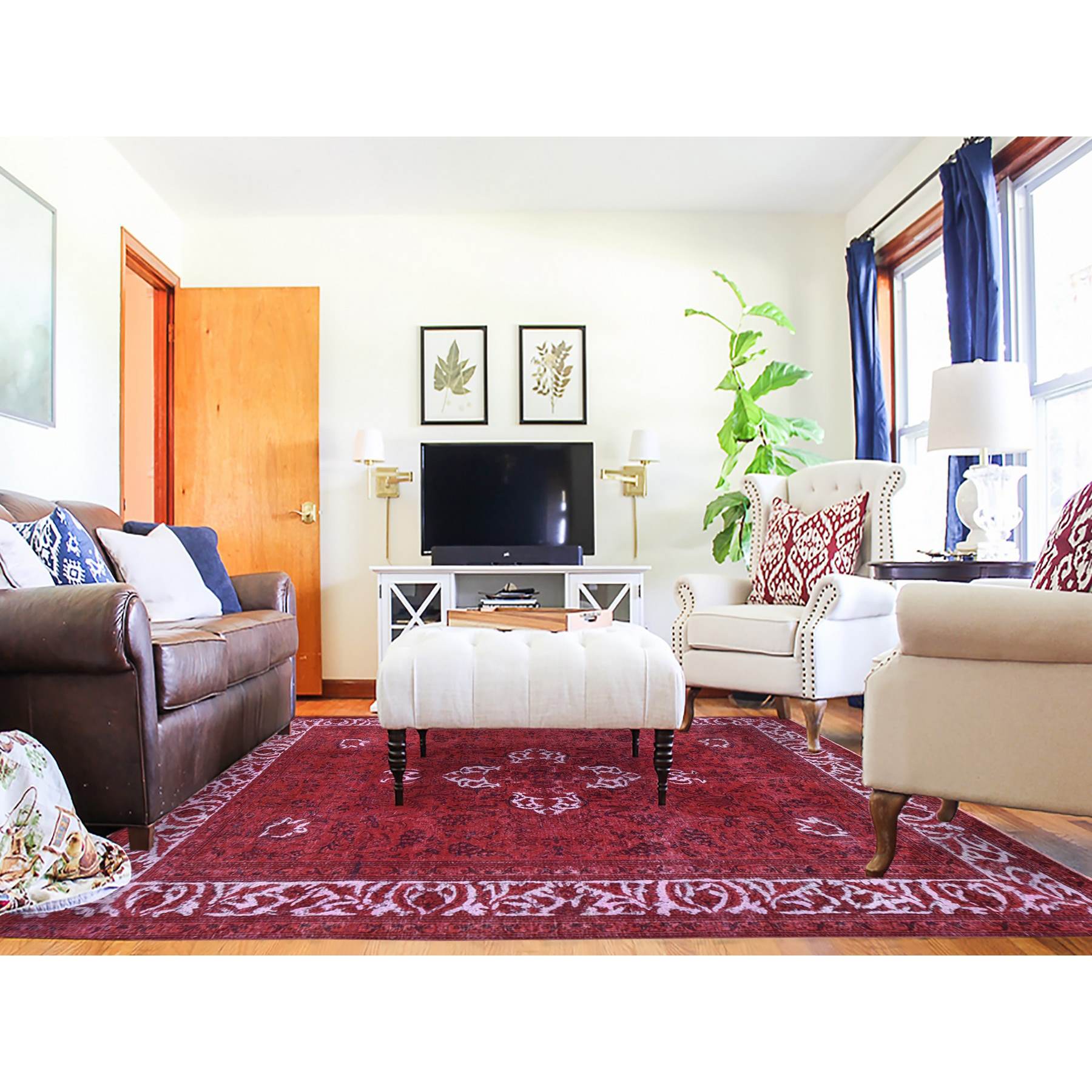 Vintage-Hand-Knotted-Rug-403475