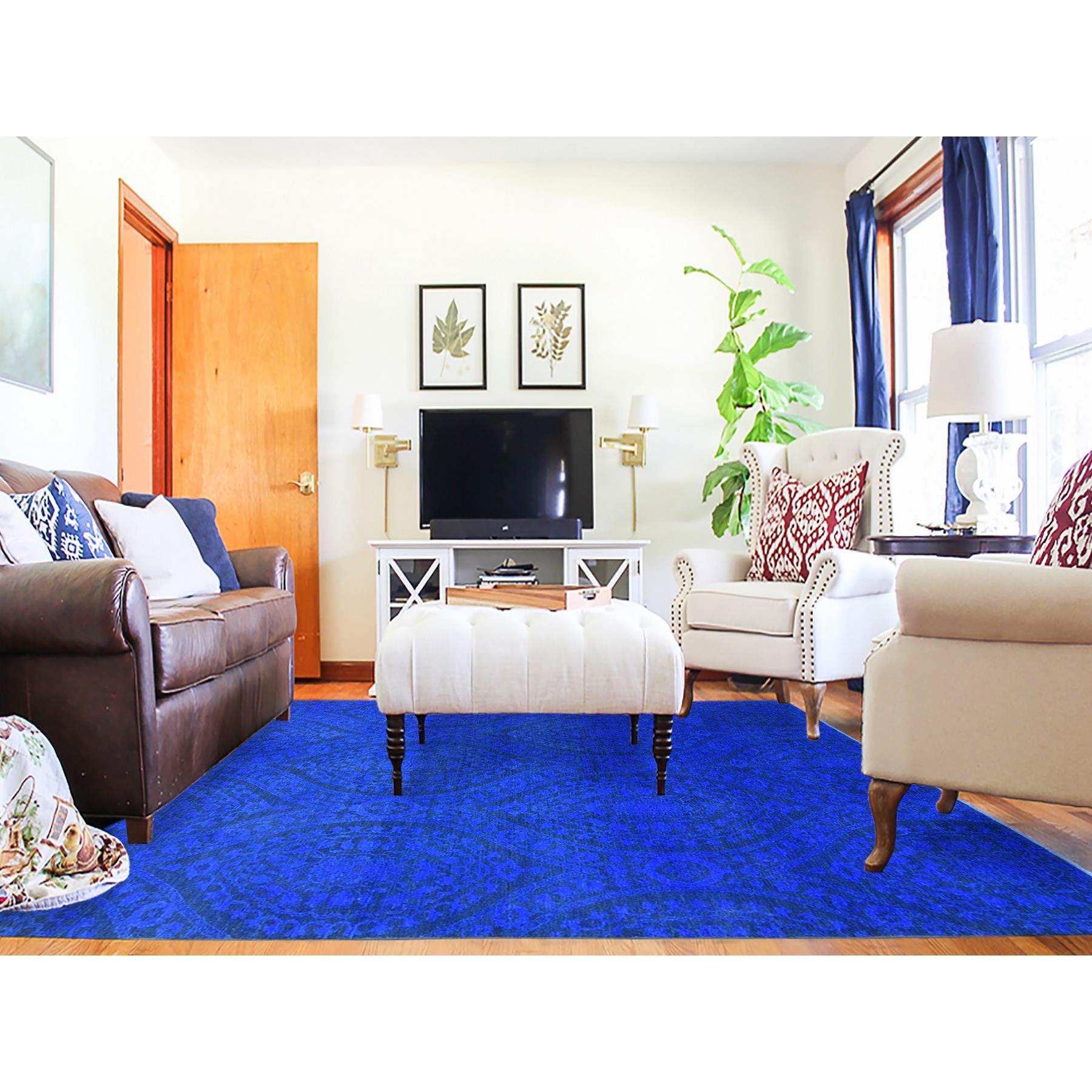 Vintage-Hand-Knotted-Rug-403480
